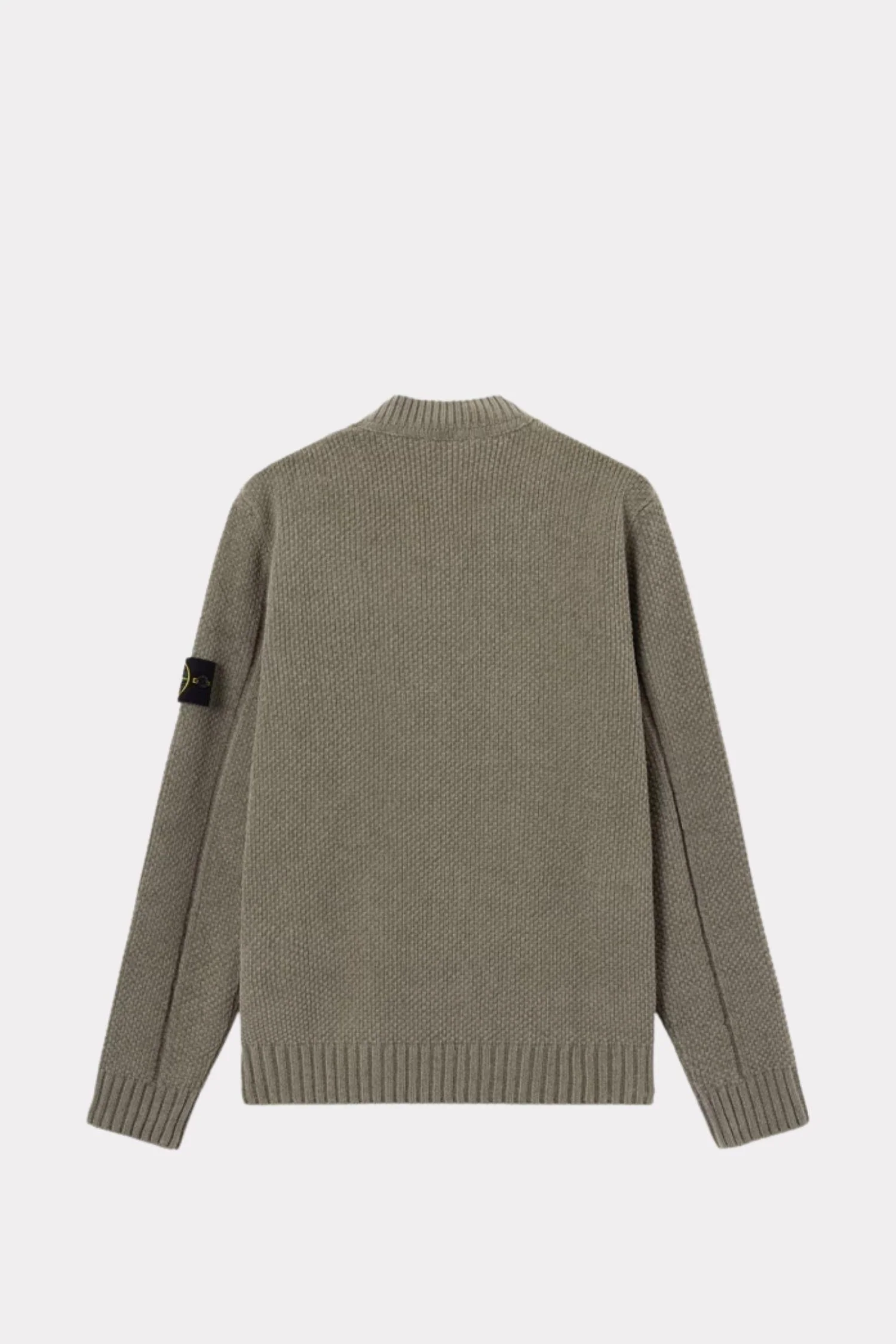 5100005 Mock Neck Jumper With Ribbed Trims Sage Green - Image 2