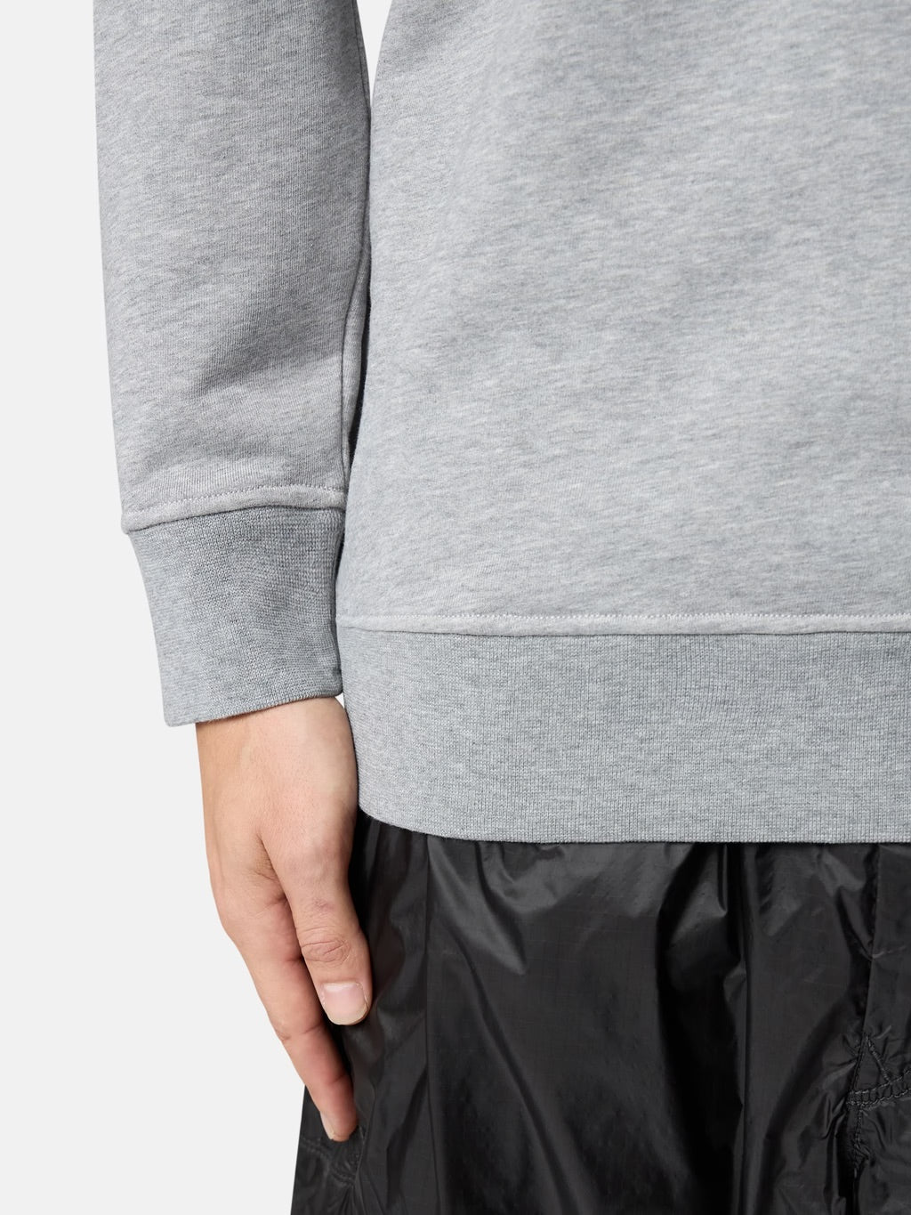 6100060 Organic Cotton Fleece Mélange Dust Grey Melange - Image 5