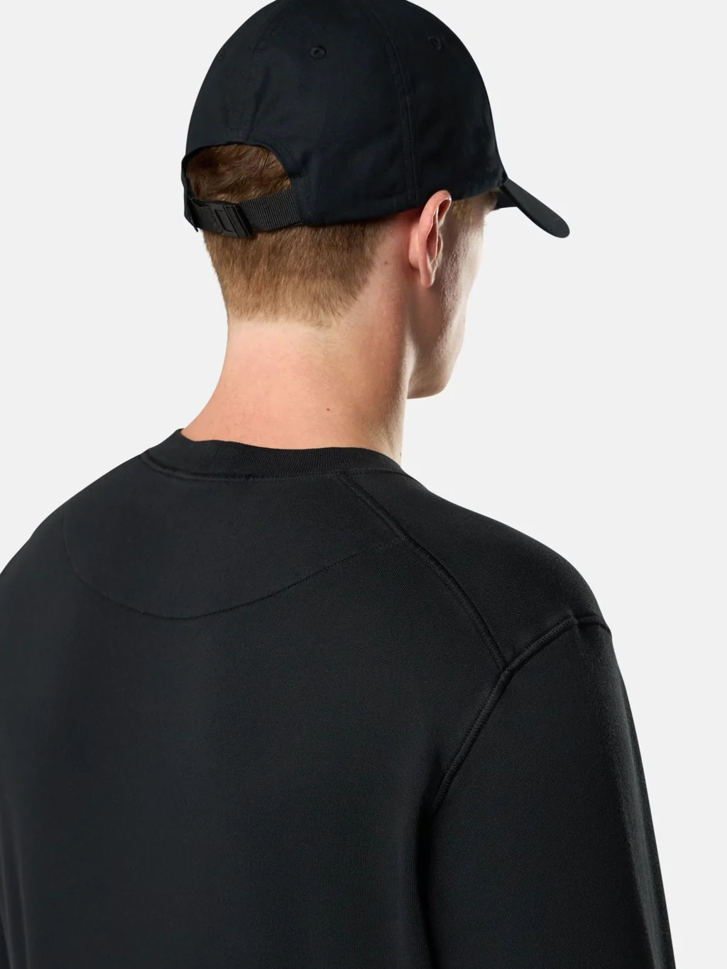 6100060 Organic Cotton Fleece Regular-fit Crewneck Black - Image 4