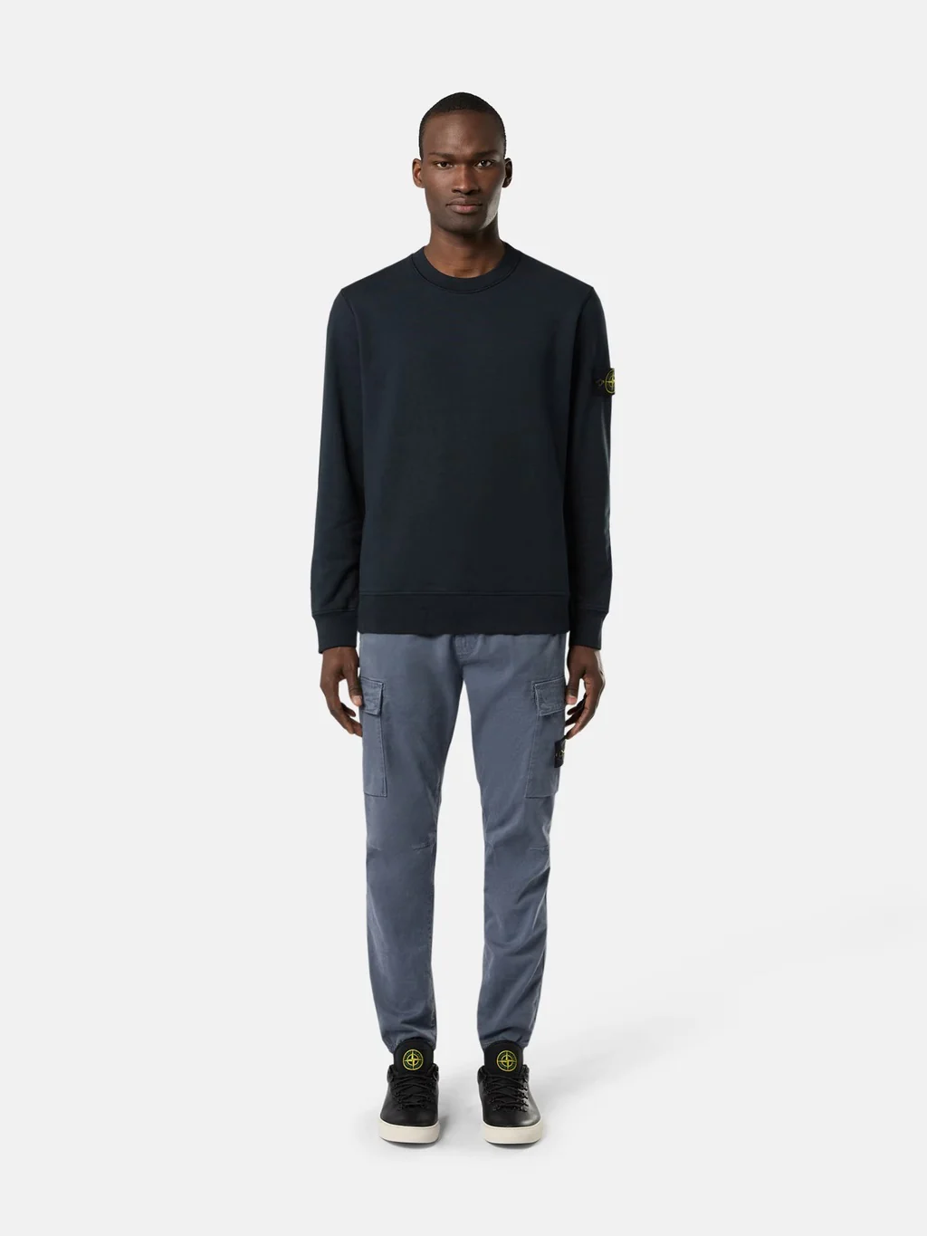 6100060 Organic Cotton Fleece Regular-fit Crewneck Navy Blue - Image 5