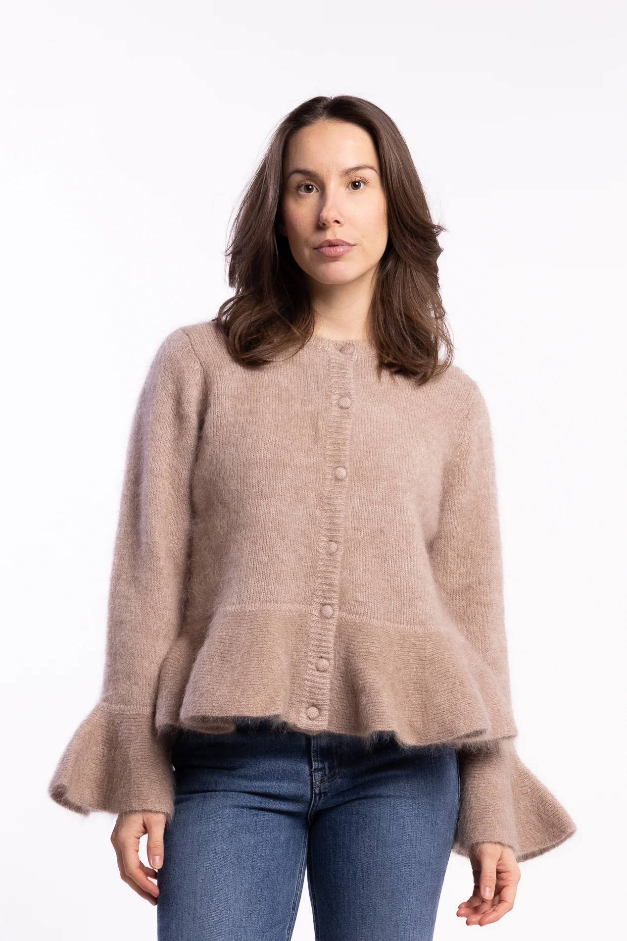 Maren Chunky Cardigan- Hazel Beige - Image 2