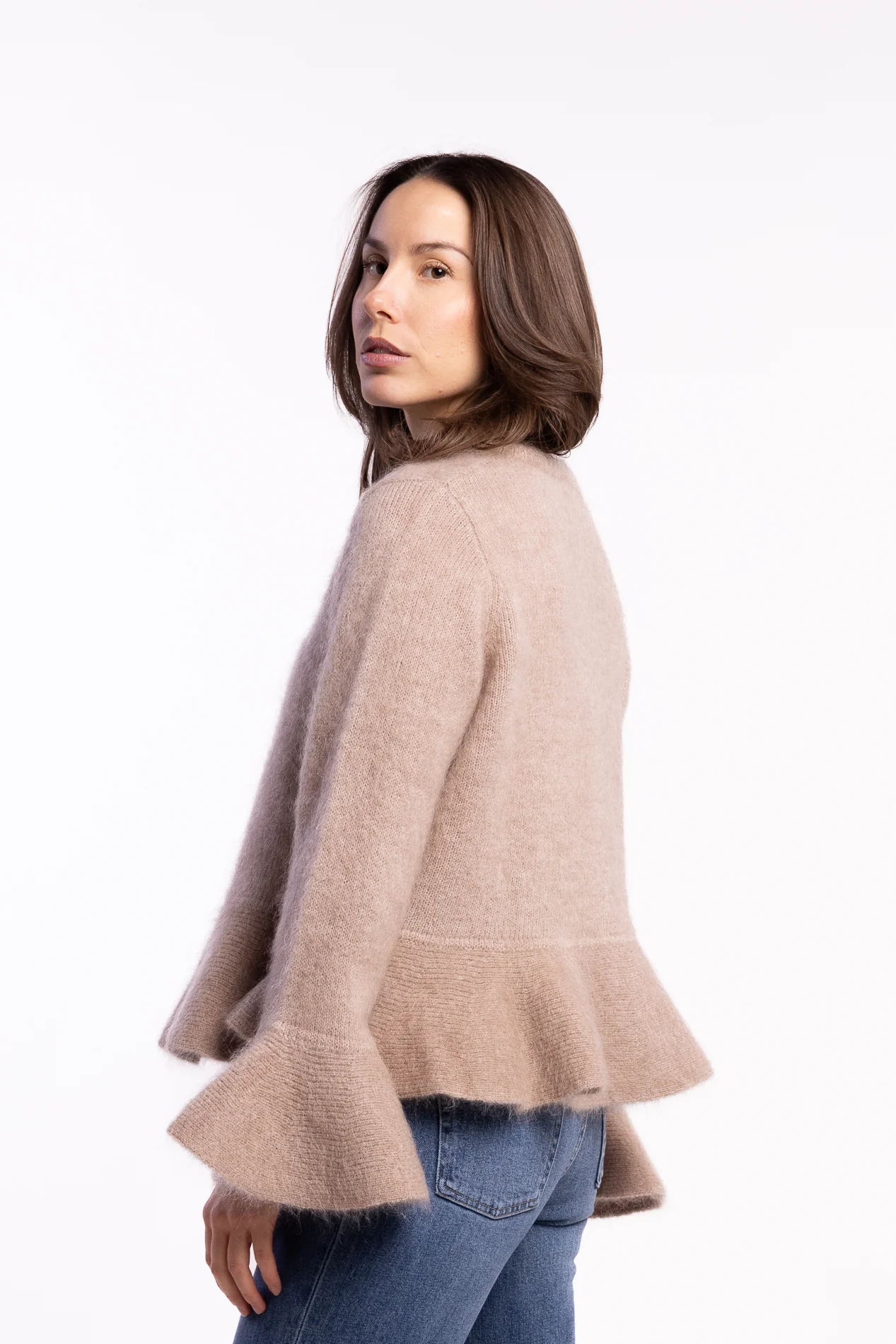 Maren Chunky Cardigan- Hazel Beige - Image 3