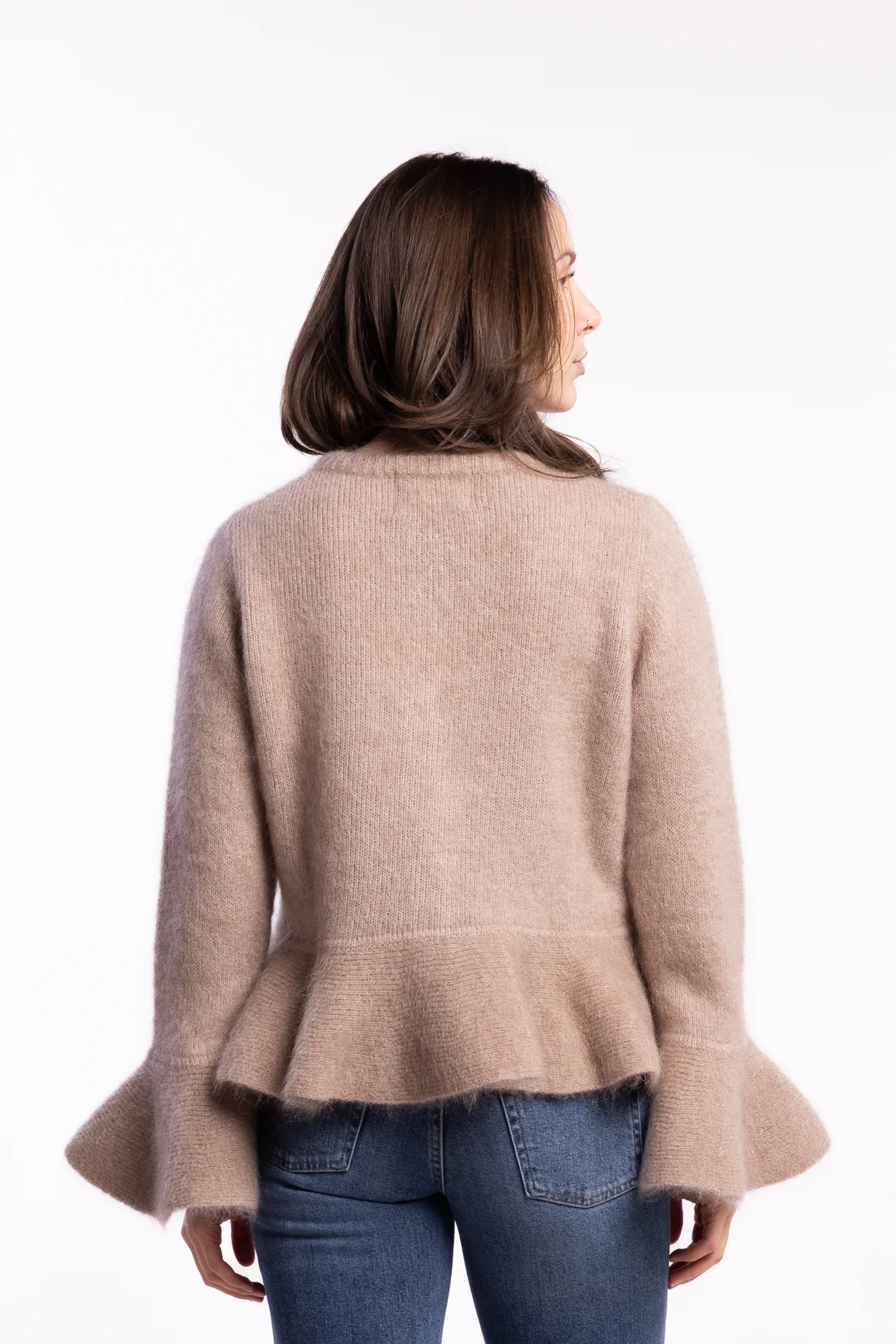 Maren Chunky Cardigan- Hazel Beige - Image 4