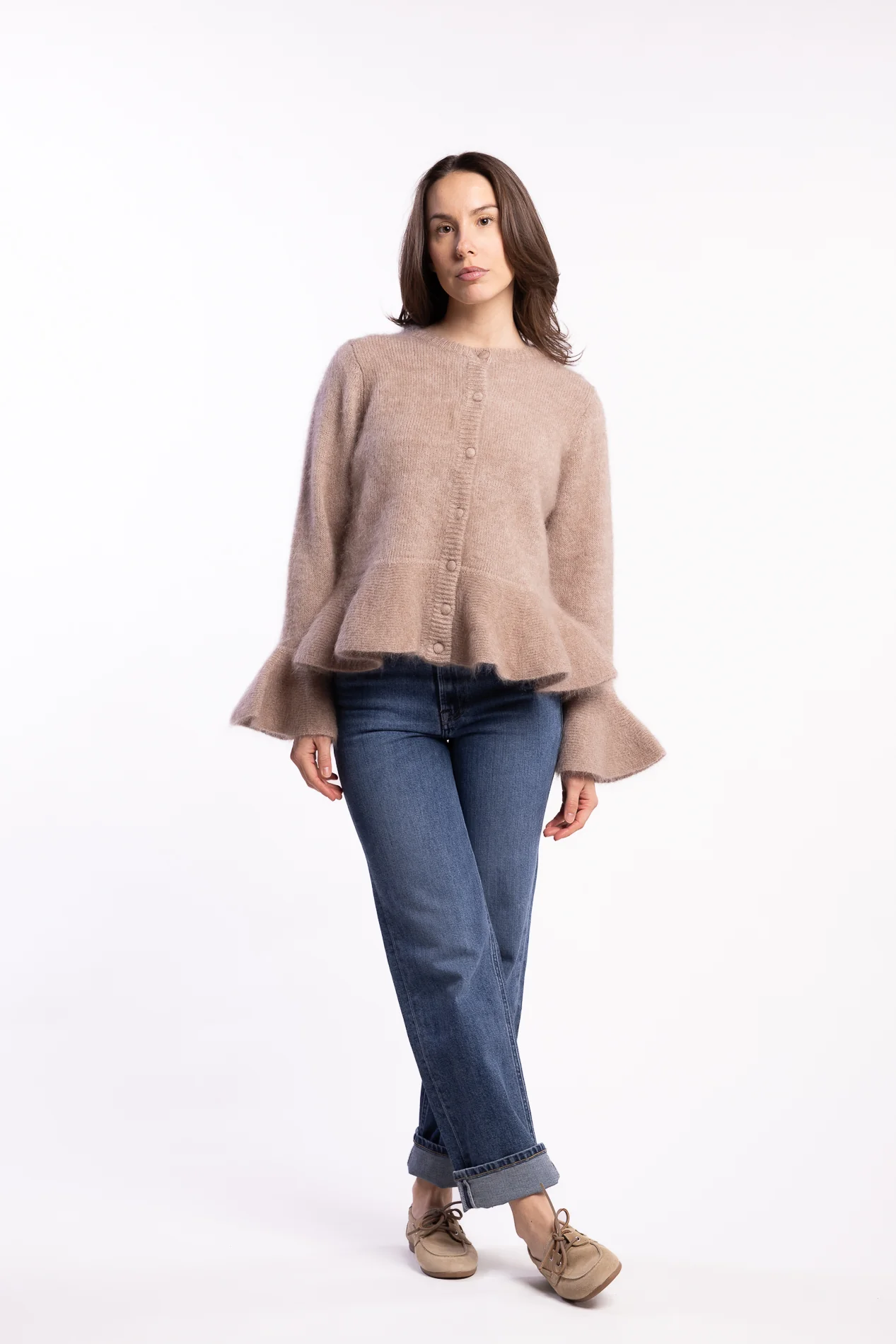 Maren Chunky Cardigan- Hazel Beige - Image 5