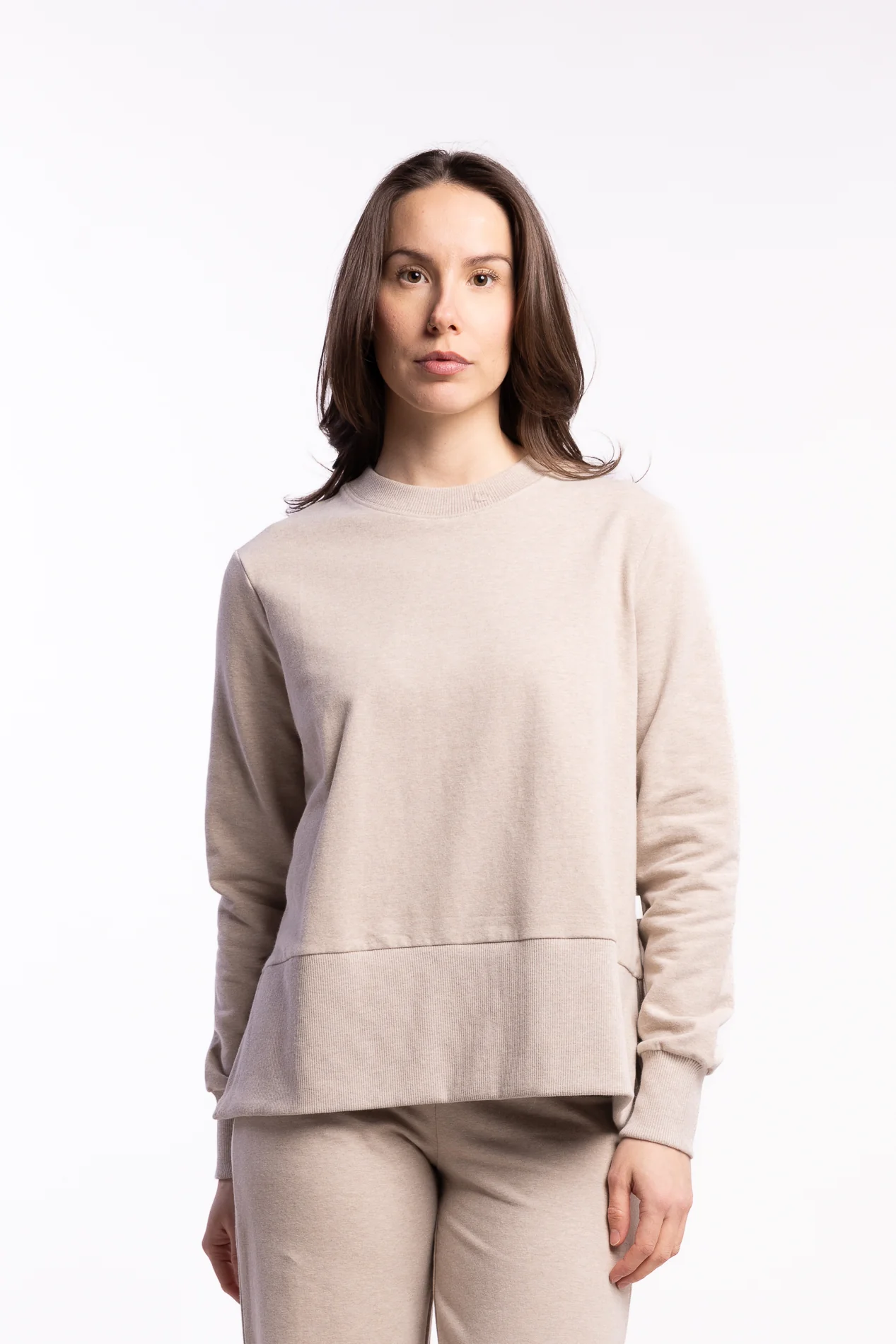Sadie Sweater- Beige Melange - Image 2