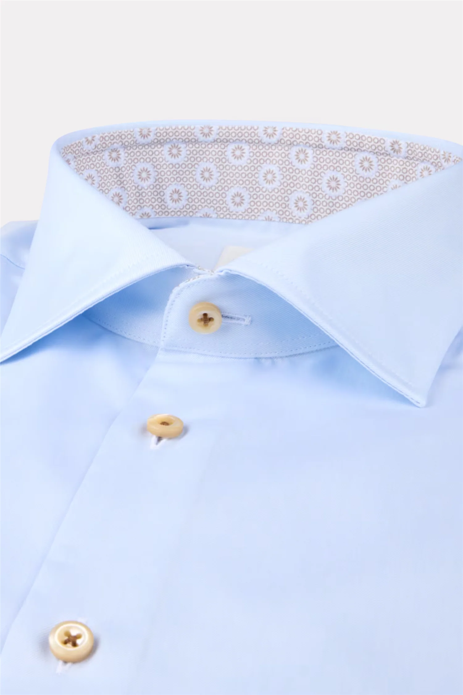 Regular Light Blue Twill Shirt Contrast - Image 2