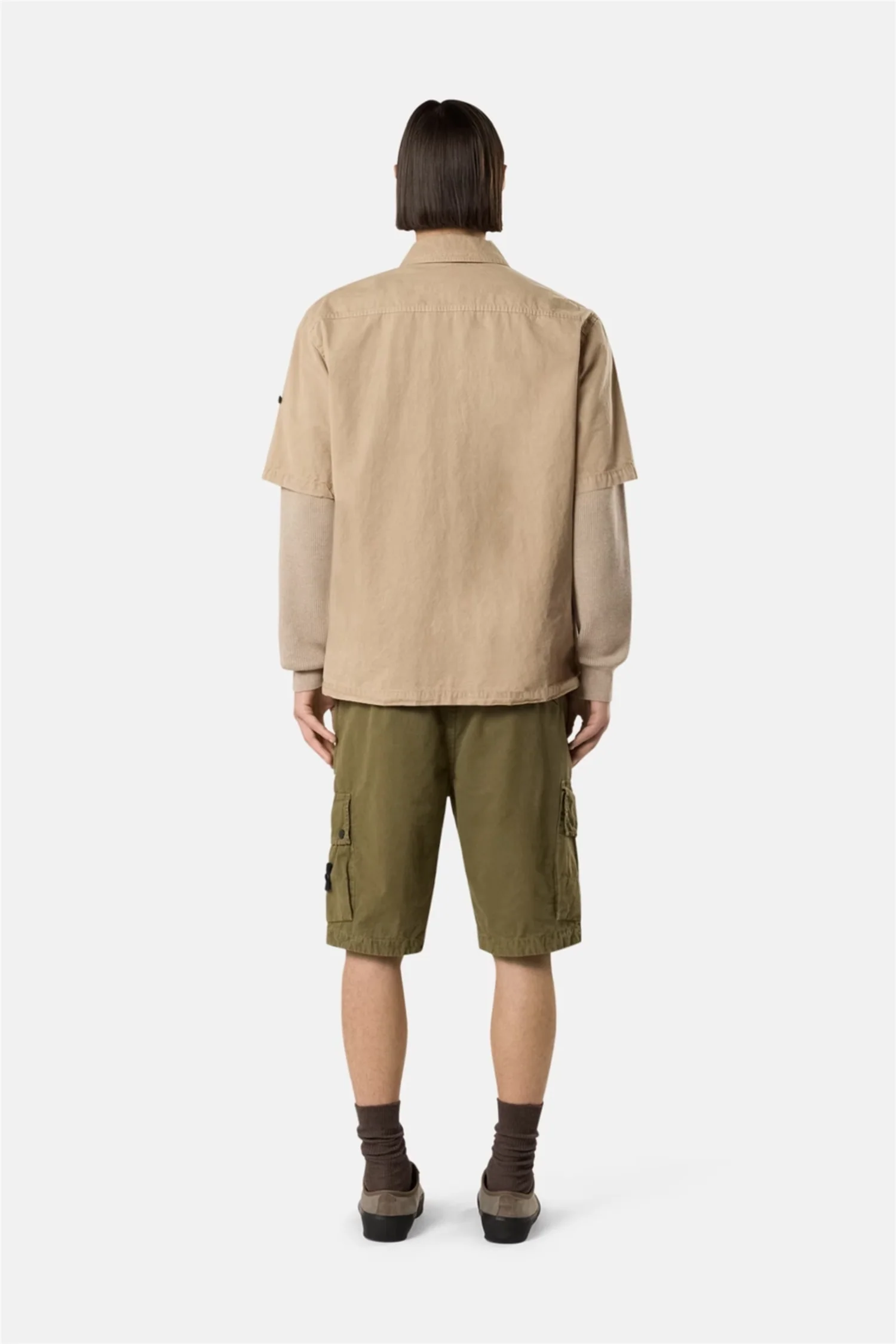 L100019 Brushed Organic Cotton Canvas Military Green 'Old' Effect - Image 4