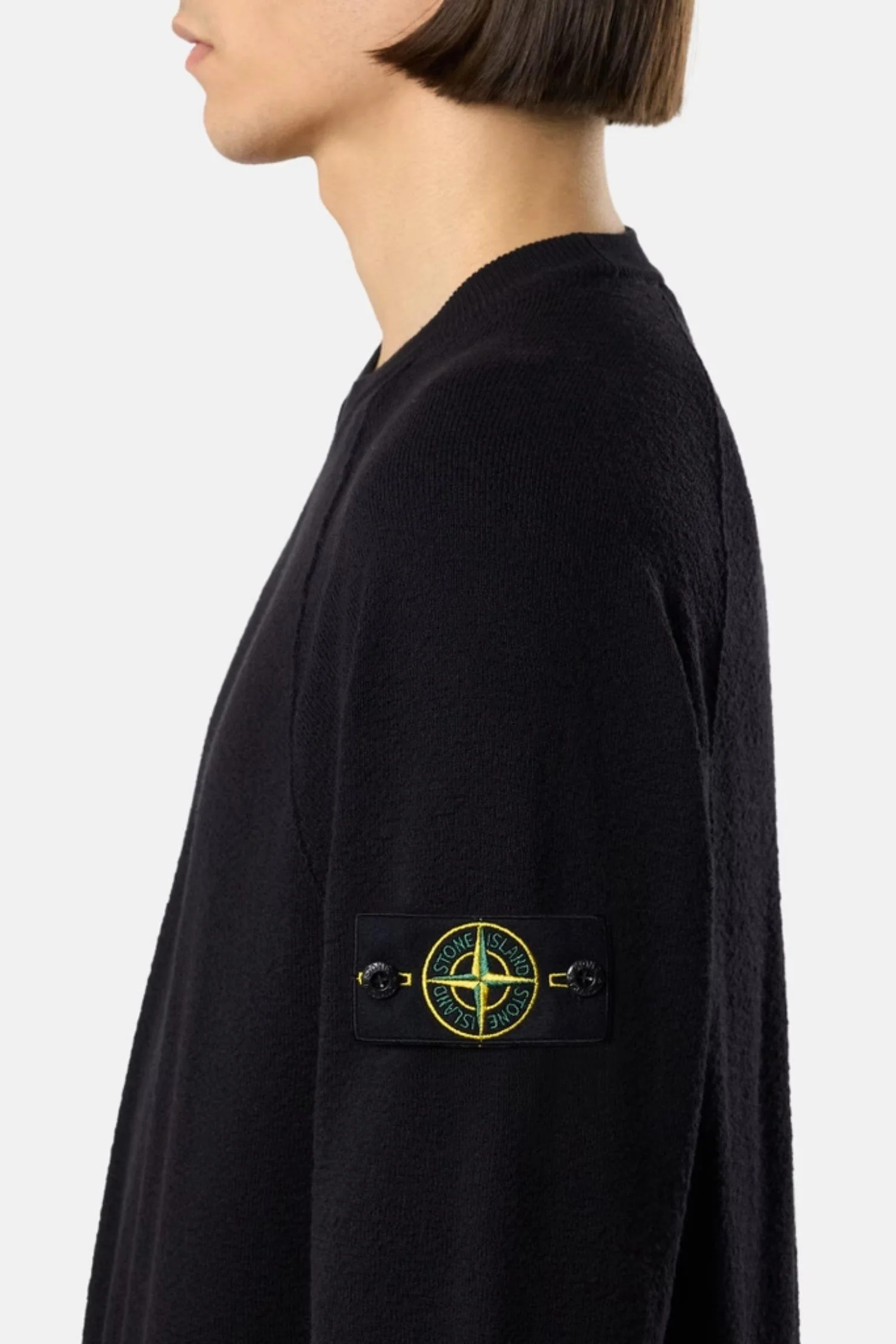 Loose-Fit Crewneck Jumper With Raglan Sleeves Navy - Image 4