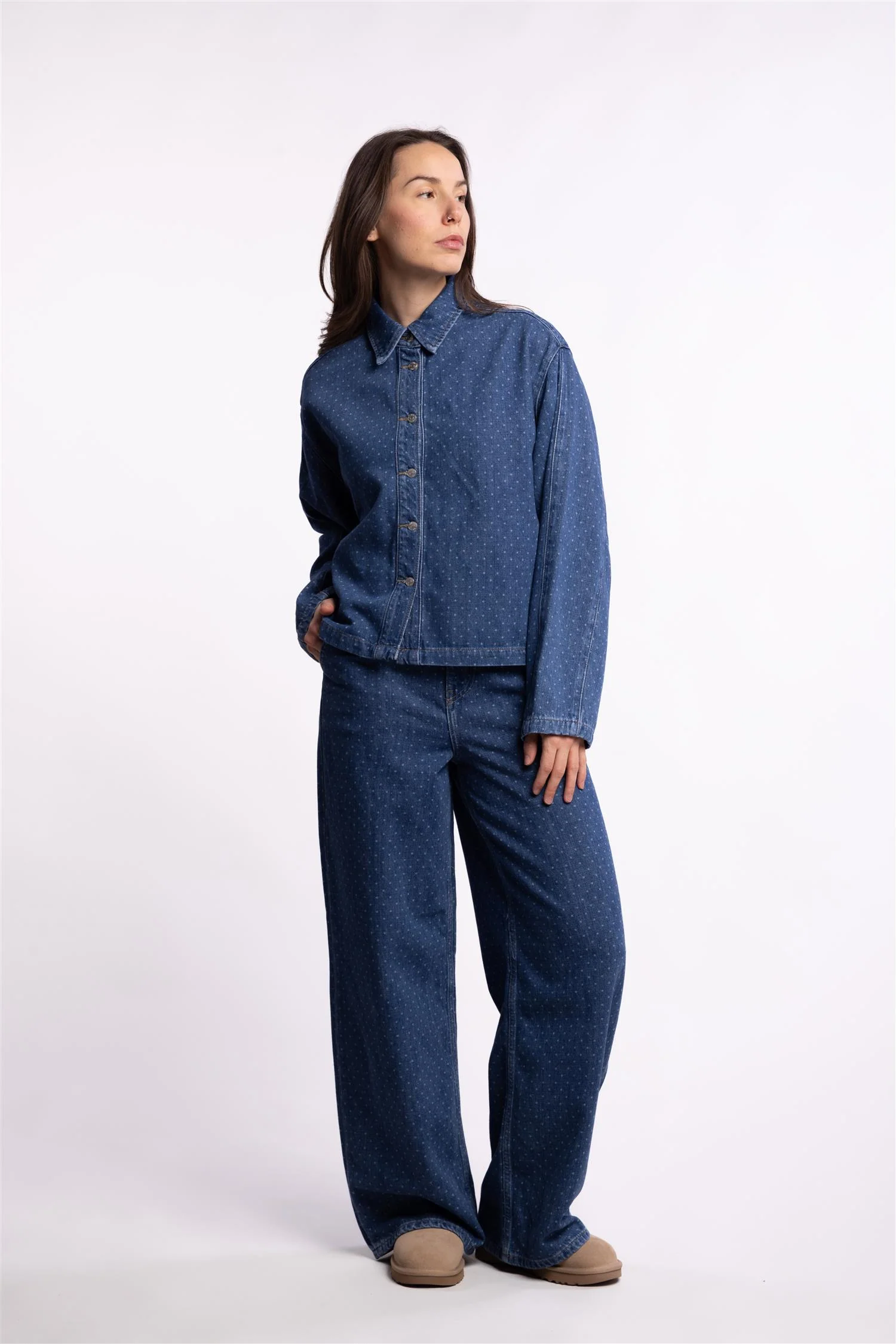 Marley shirt - Mid Blue Dot - Image 5