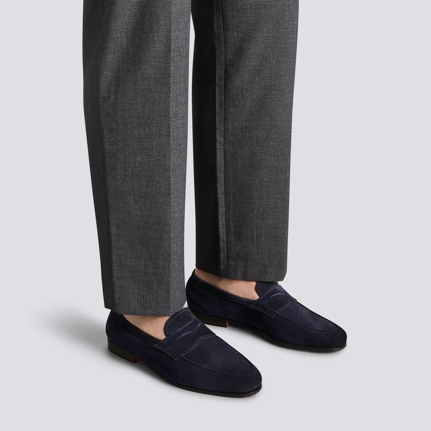 Carlo Loafer Blue Suede - Image 6