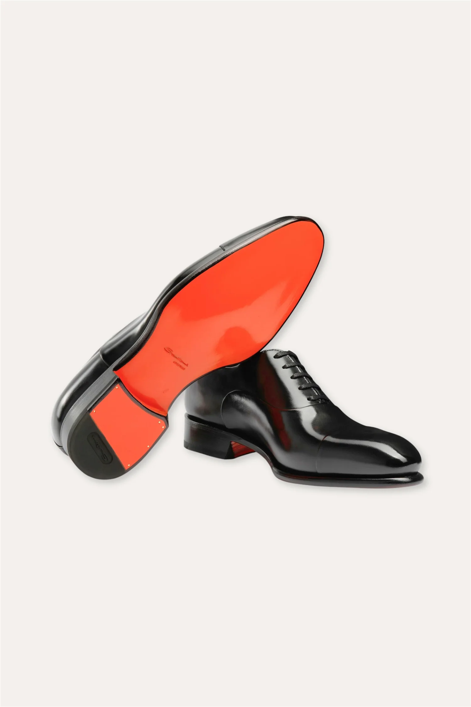 Isaac Polished Leather Oxford Shoe Black - Image 5