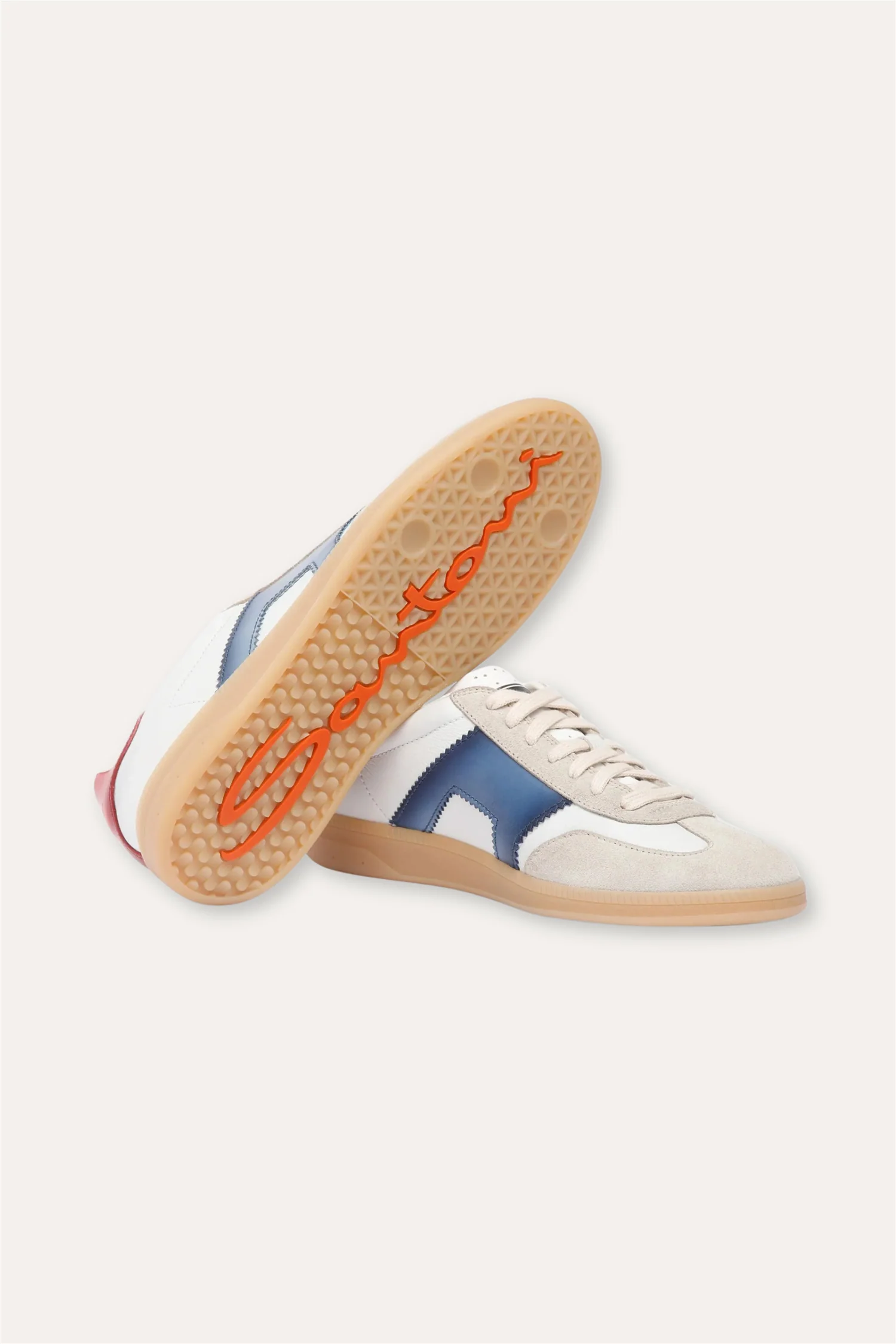 DBS Olympic Leather Sneaker Red/Blue/Beige - Image 2