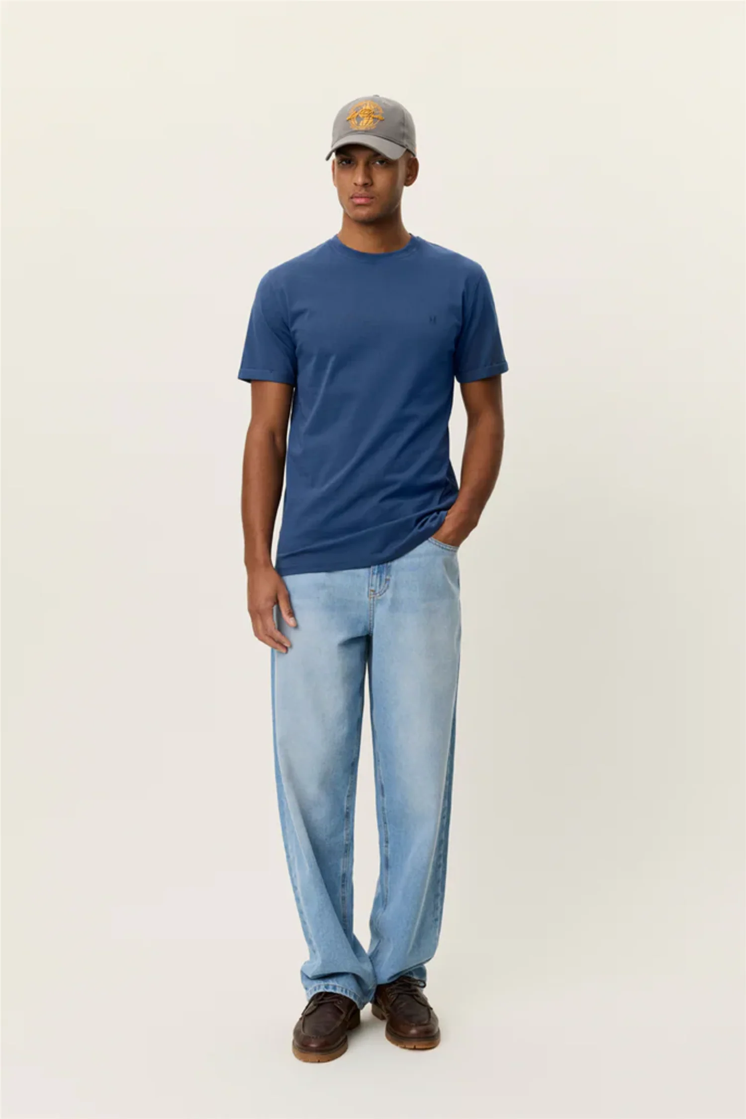 Nørregaard Contrast T-shirt Dark Denim Blue - Image 3