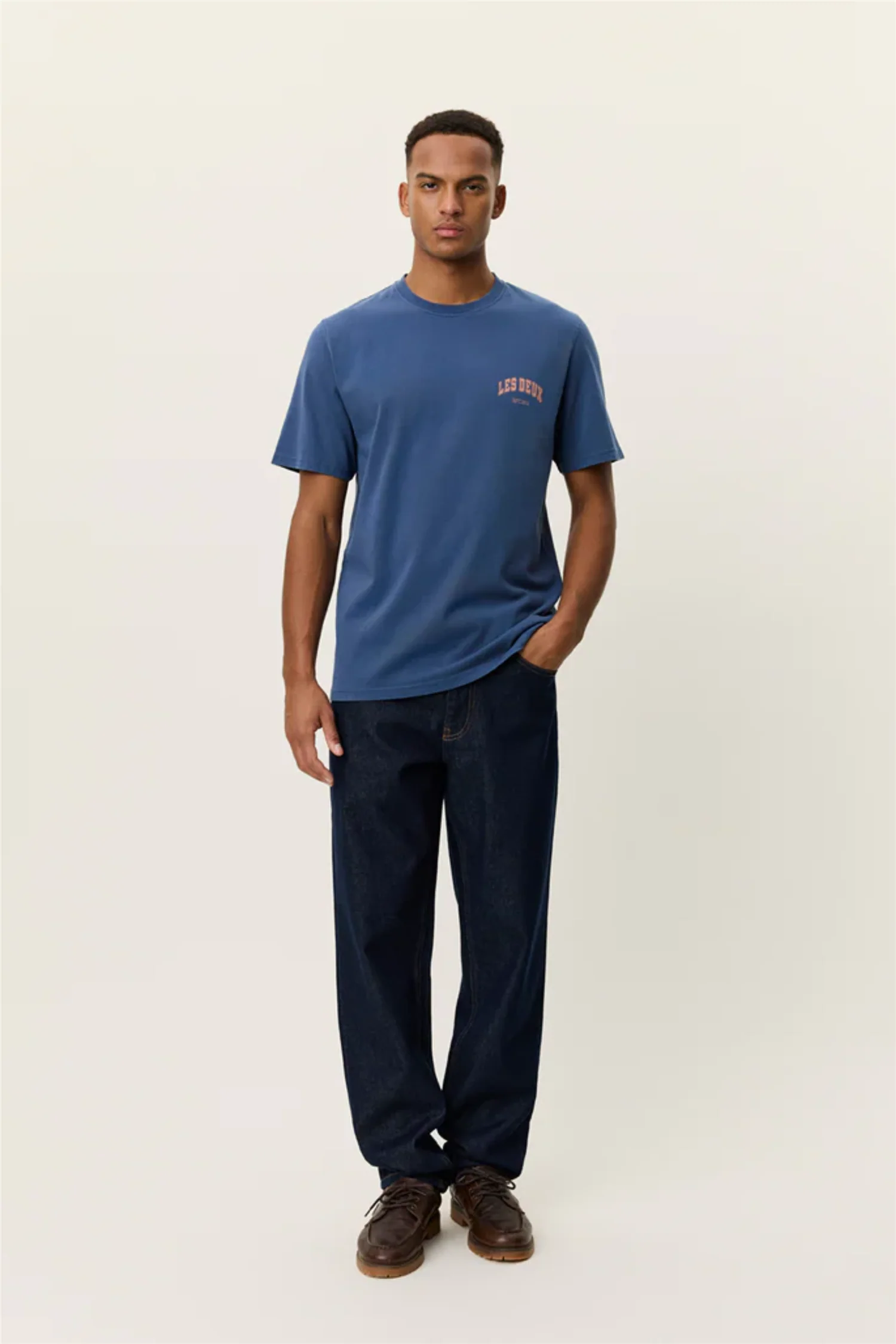 Brady Hoop T-shirt Dark Denim Blue - Image 3
