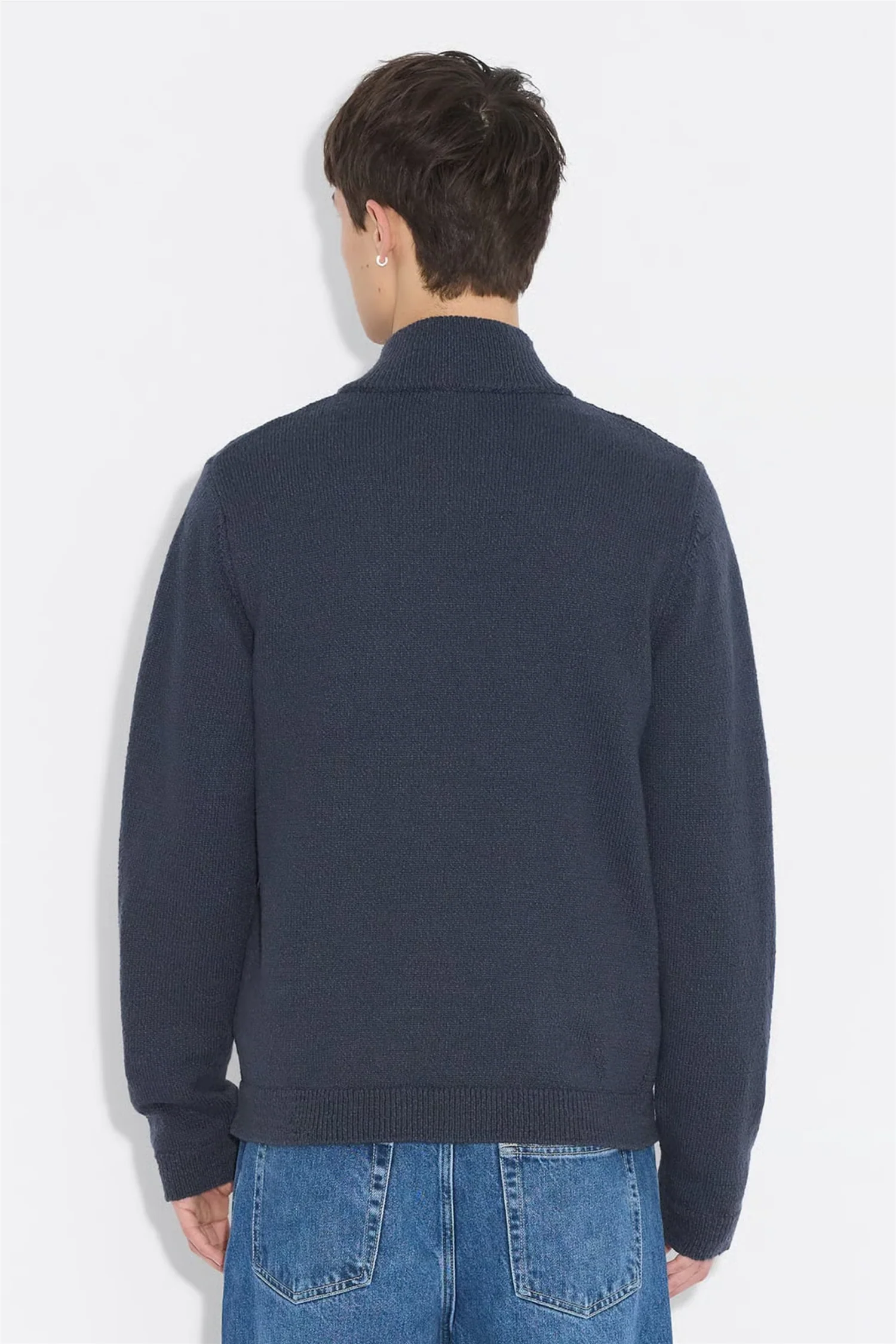 Atlantic Zip Cardigan Navy - Image 3
