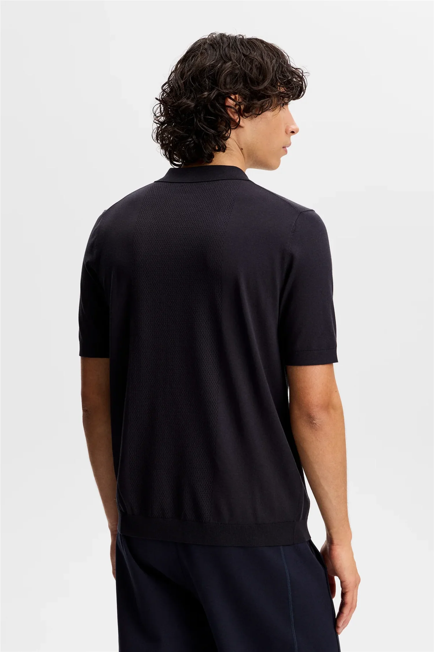 Reymond Seasonal Knit Polo Navy - Image 3