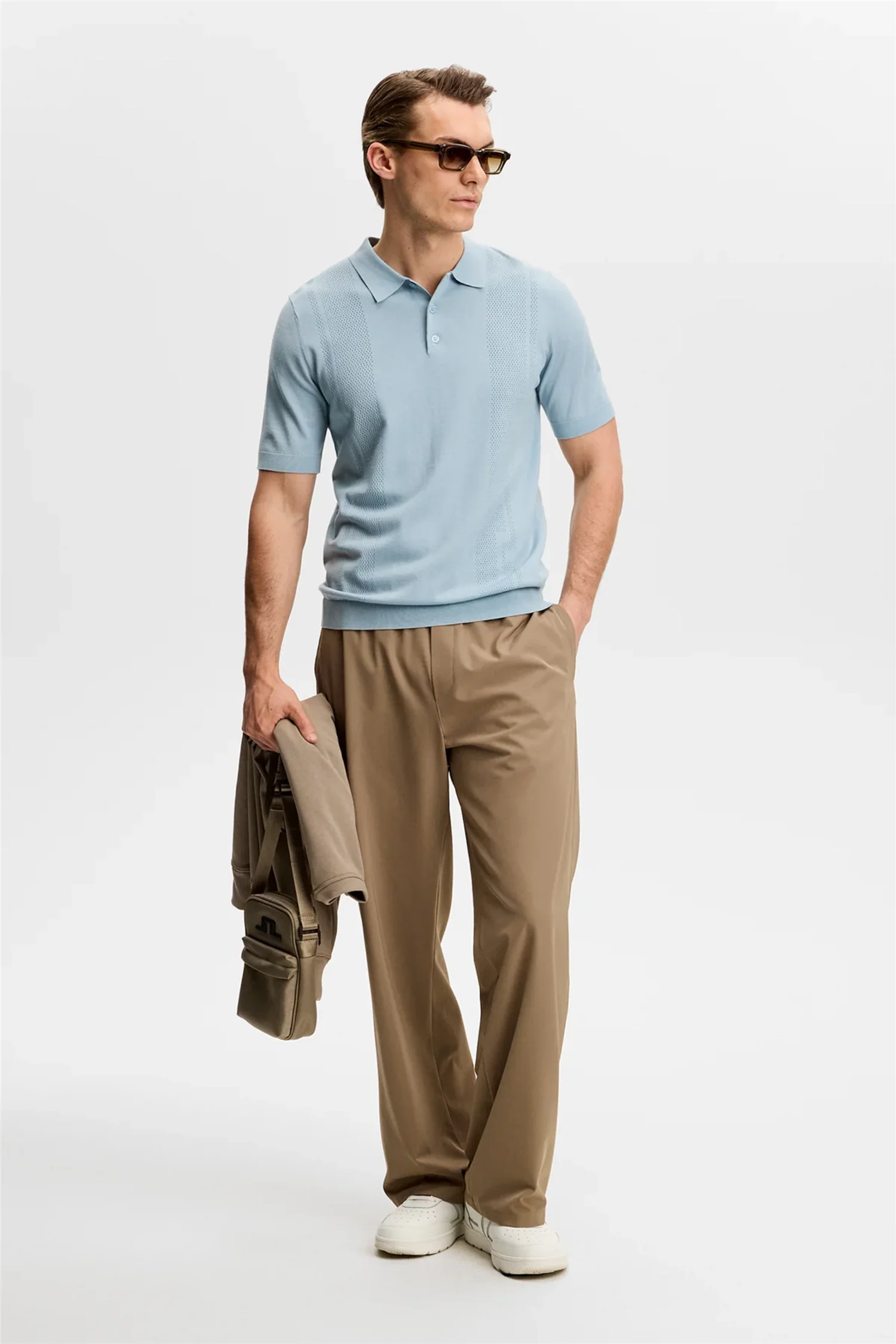 Reymond Seasonal Knit Polo Forget-Me-Not - Image 4