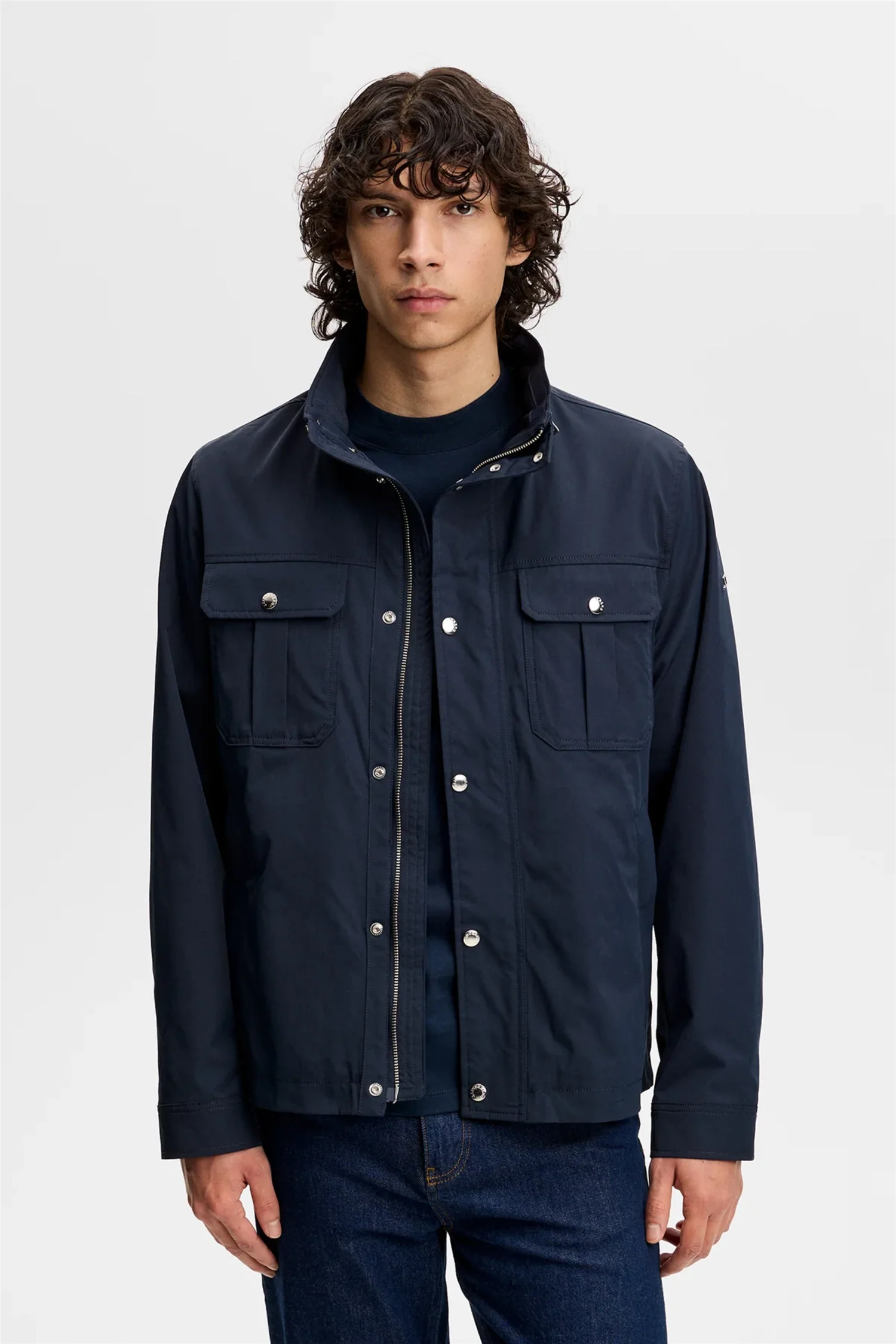 Bailey Recy Poly Jacket Navy - Image 2