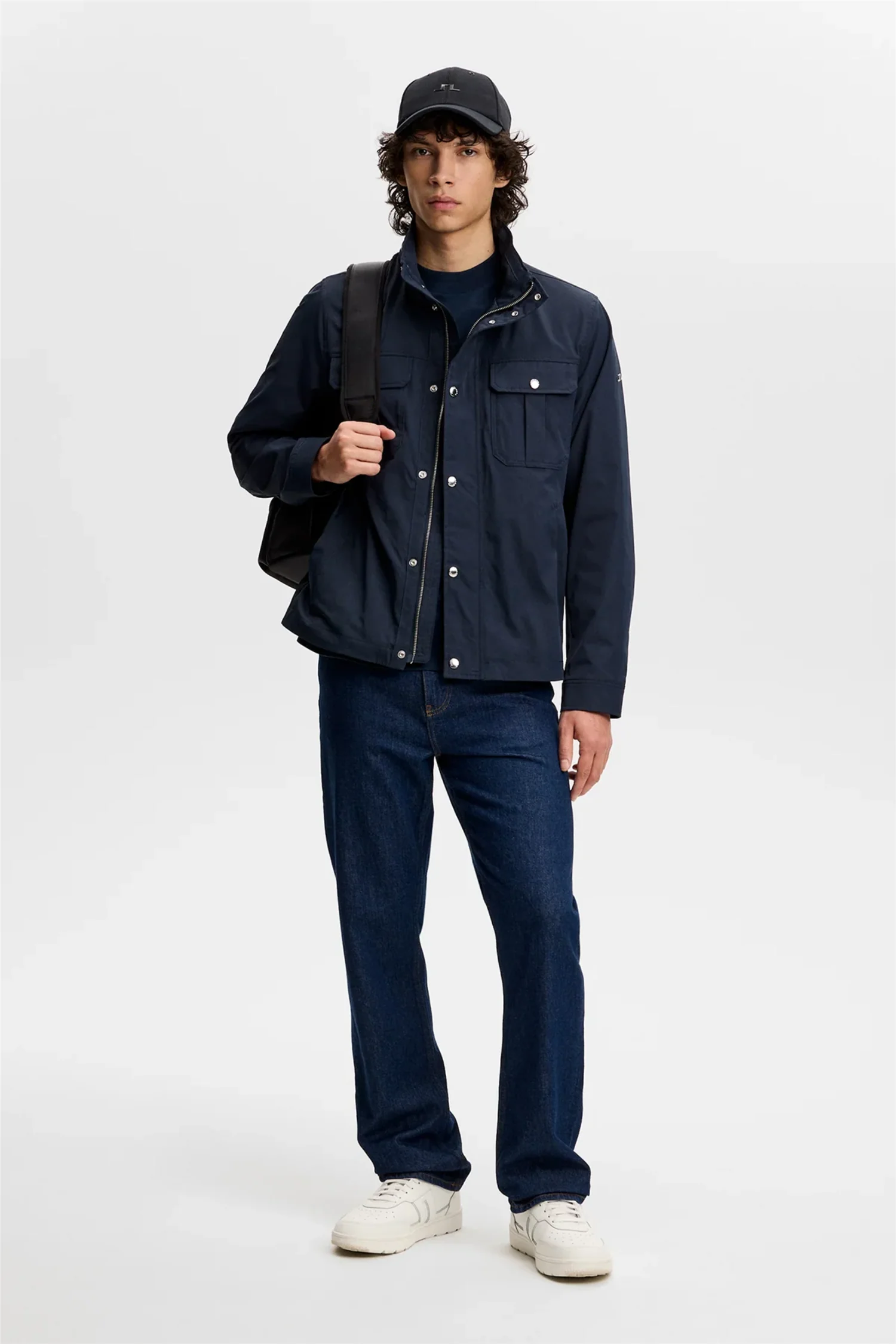 Bailey Recy Poly Jacket Navy - Image 4