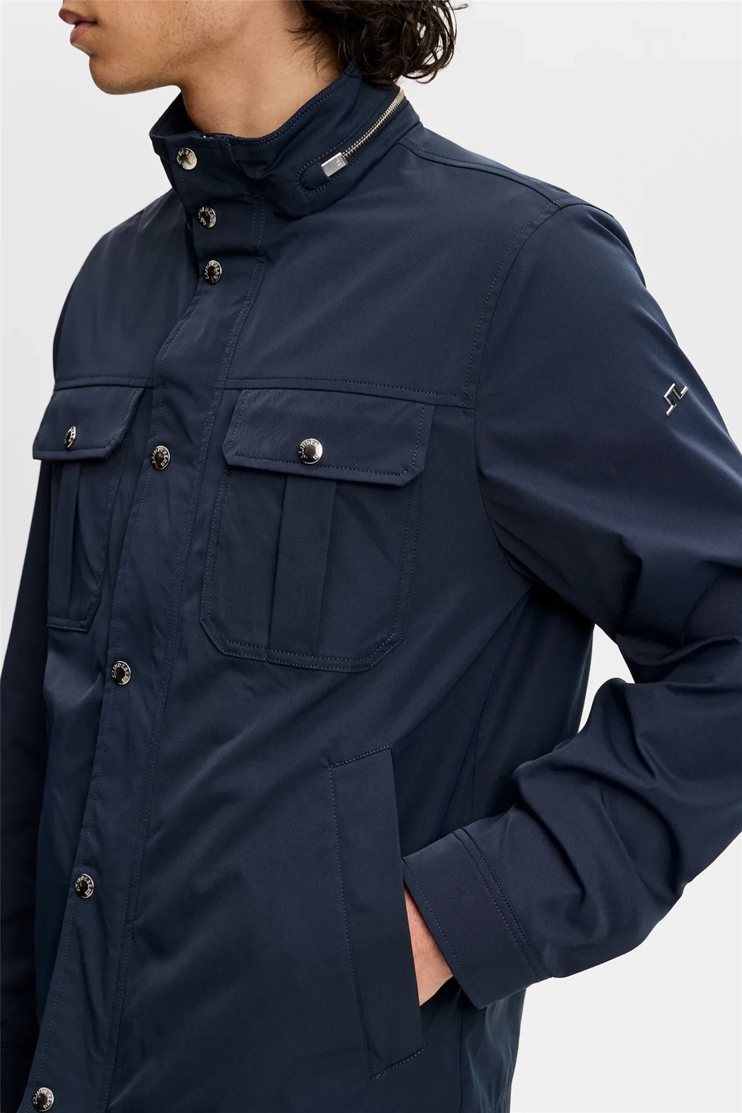 Bailey Recy Poly Jacket Navy - Image 5