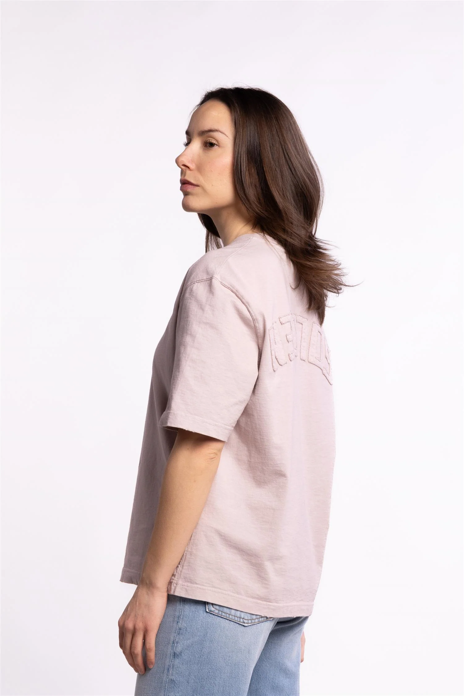 Relaxed Fit T-Shirt Logo Patch- Shadow Gray - Image 4