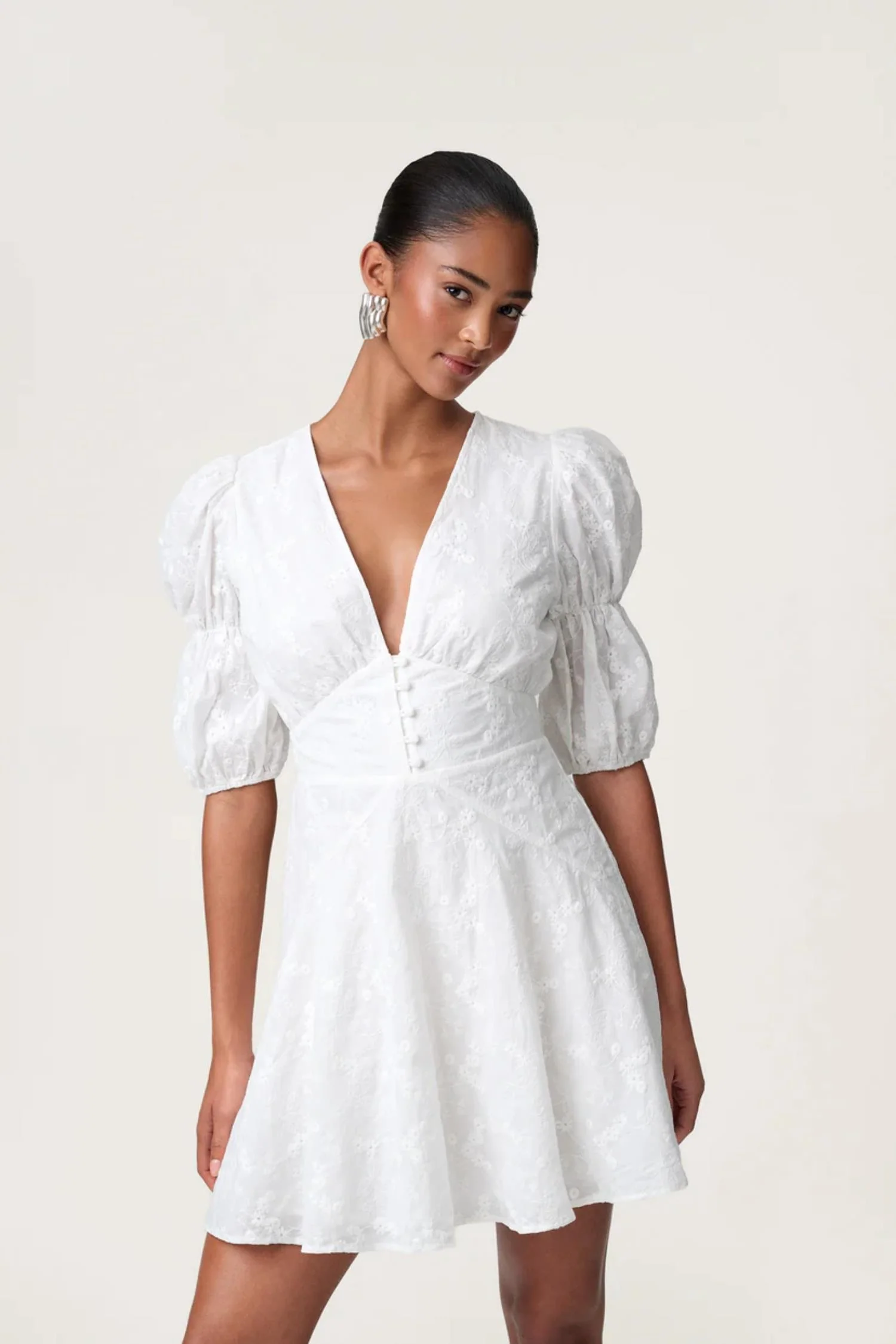 Sicily Dress- White Embroidery - Image 4
