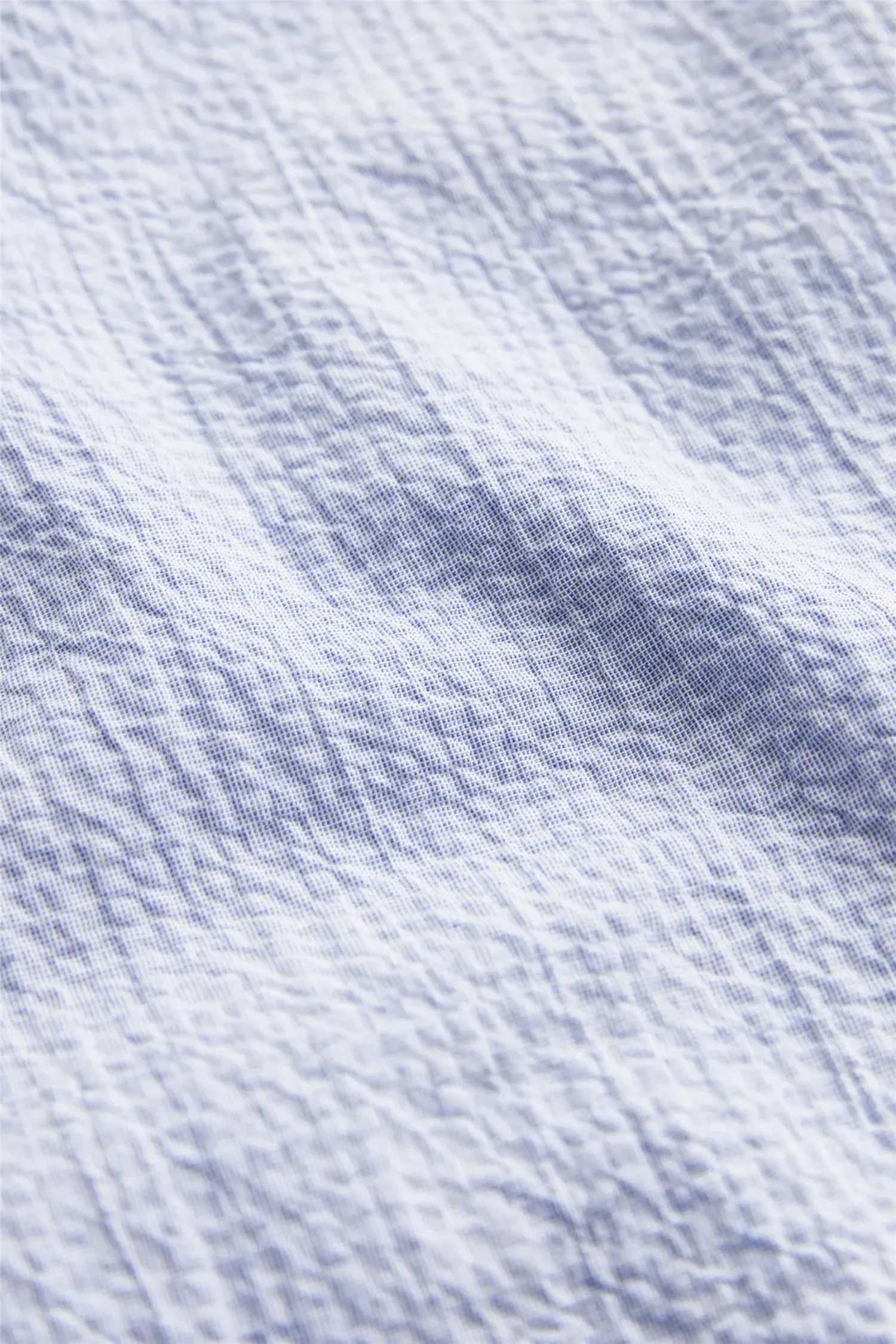 Seersucker Shirt Slim Fit Blue - Image 5
