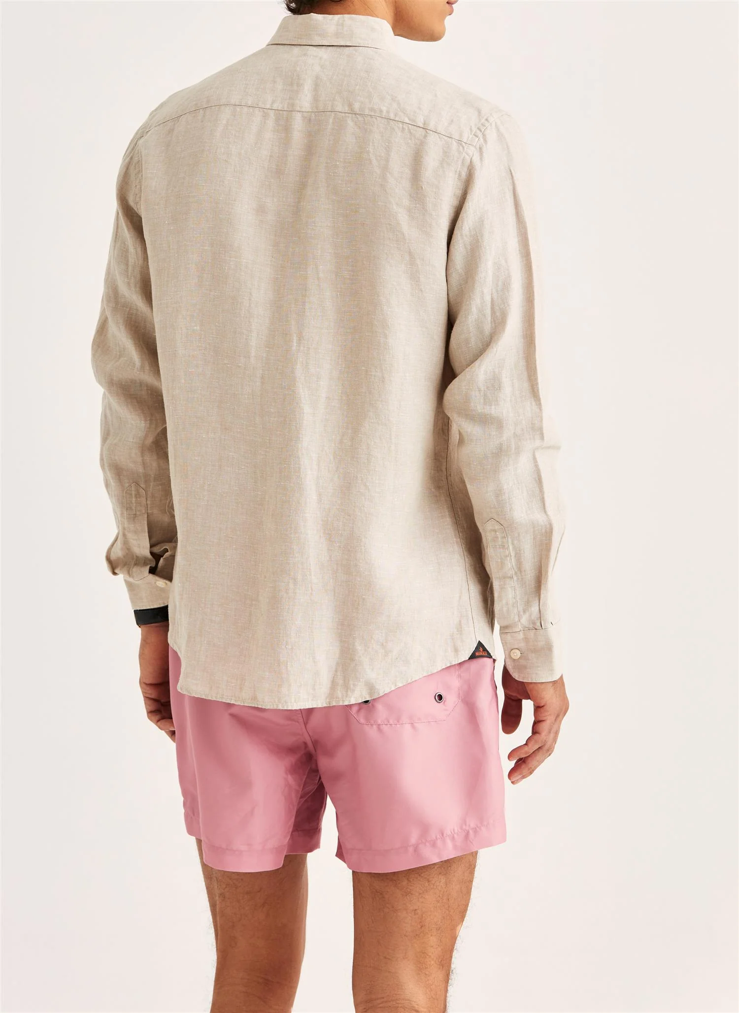 Douglas Classic Fit Linen Shirt Khaki - Image 2