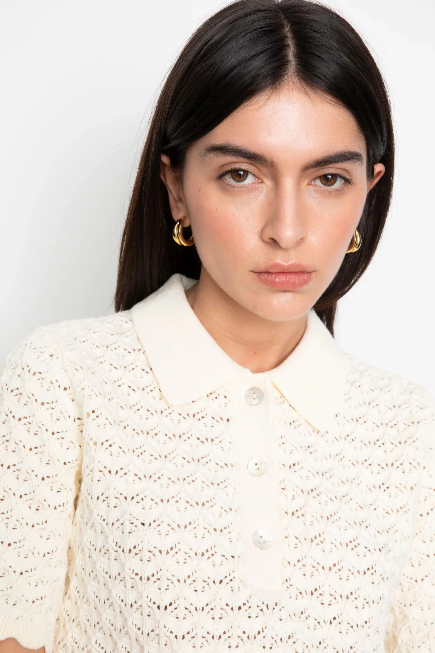 Gwen Knit Tee - Cream - Image 3