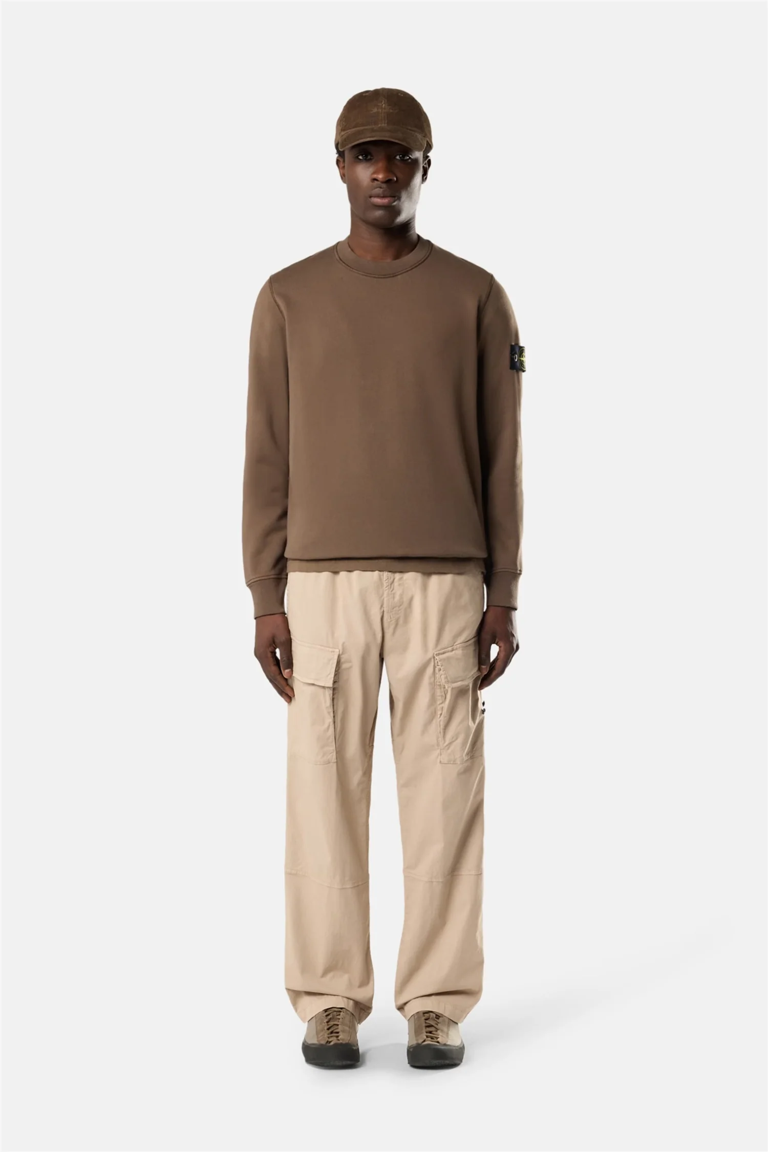 6100060 Organic Cotton Fleece Regular-fit Crewneck Brown - Image 3