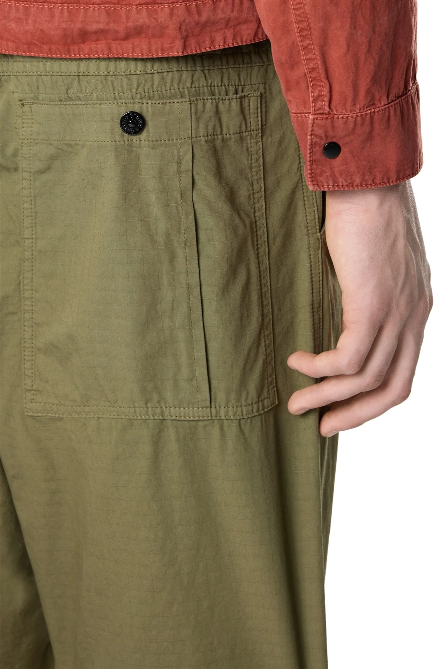 3100008 Relaxed-fit Chino Trousers With Pockets Military Green - Image 6