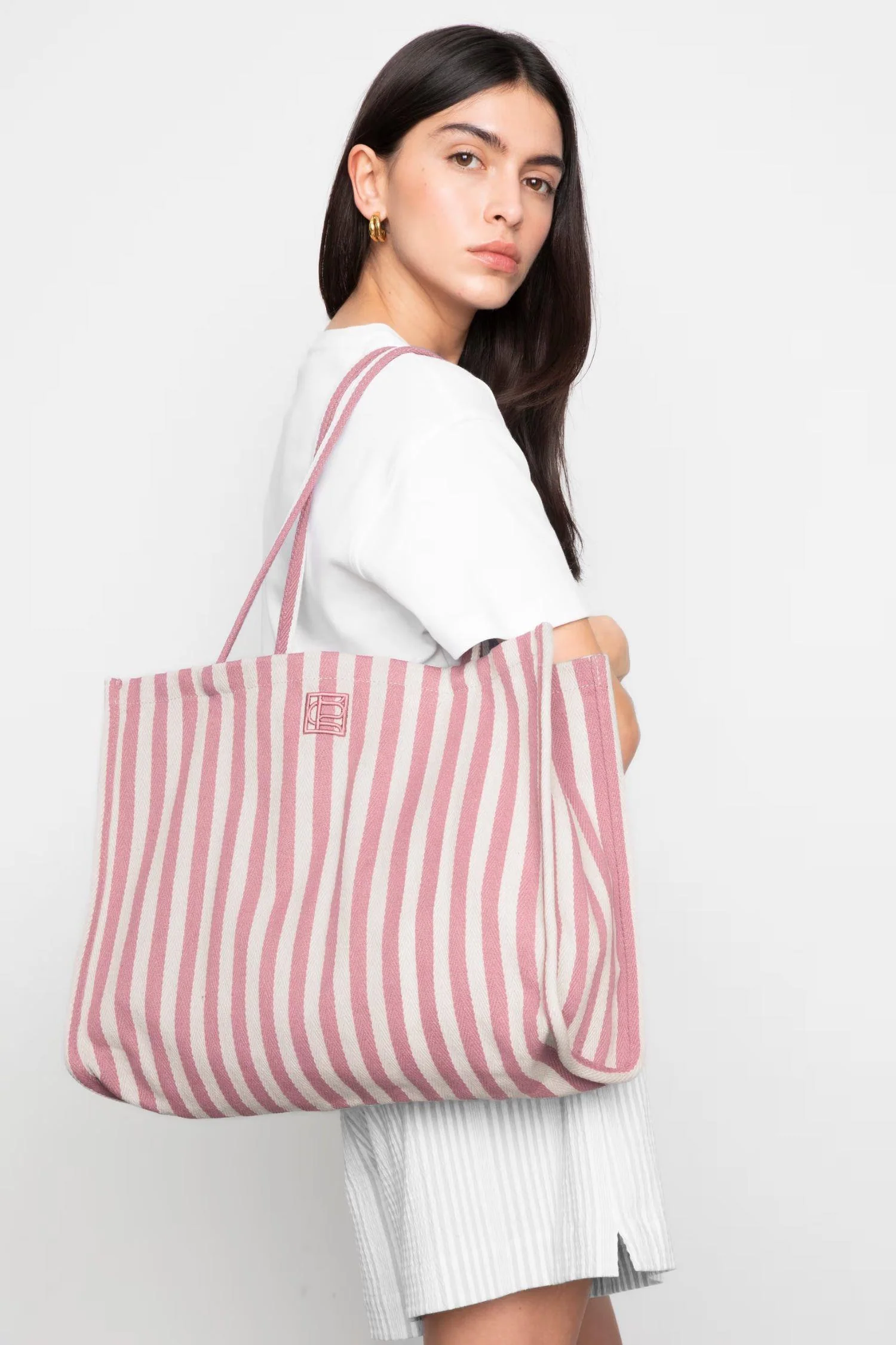 Ivy Tote bag - Light pink stripe - Image 2