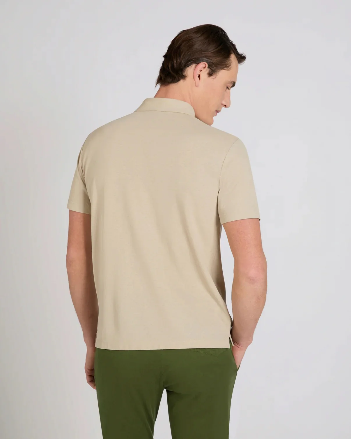 Ice Cotton Short Sleeve Polo Shirt Sabbia - Image 4