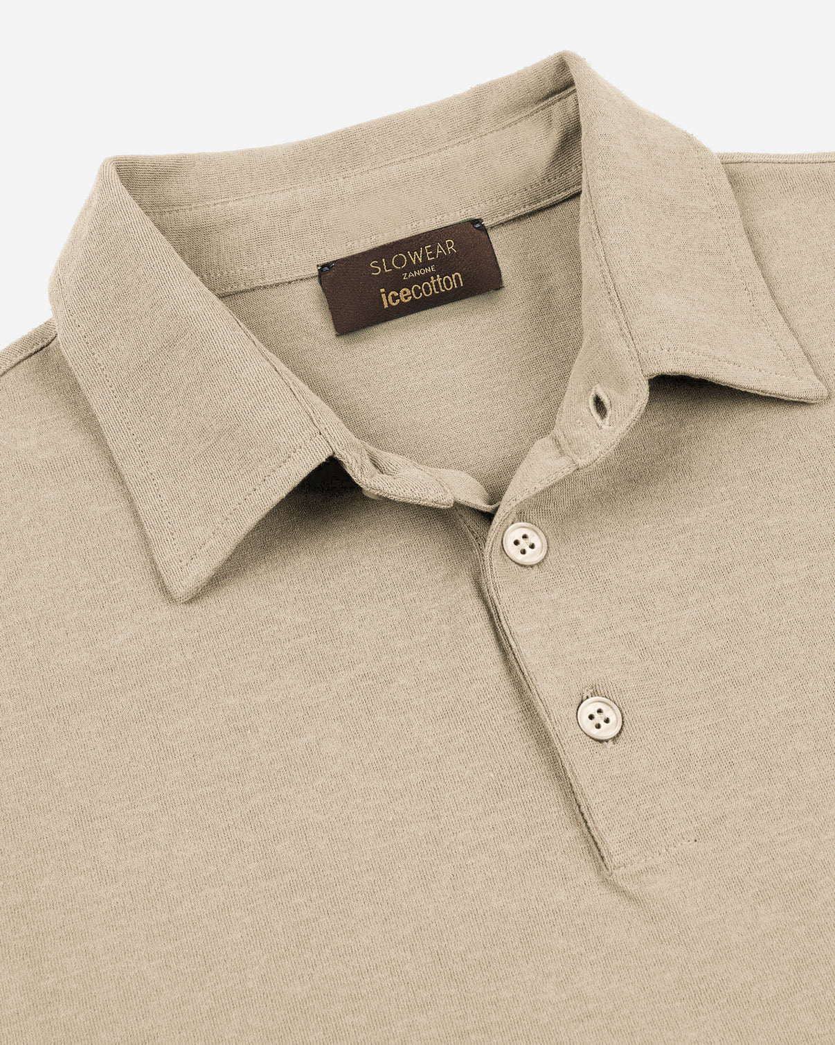 Ice Cotton Short Sleeve Polo Shirt Sabbia - Image 5
