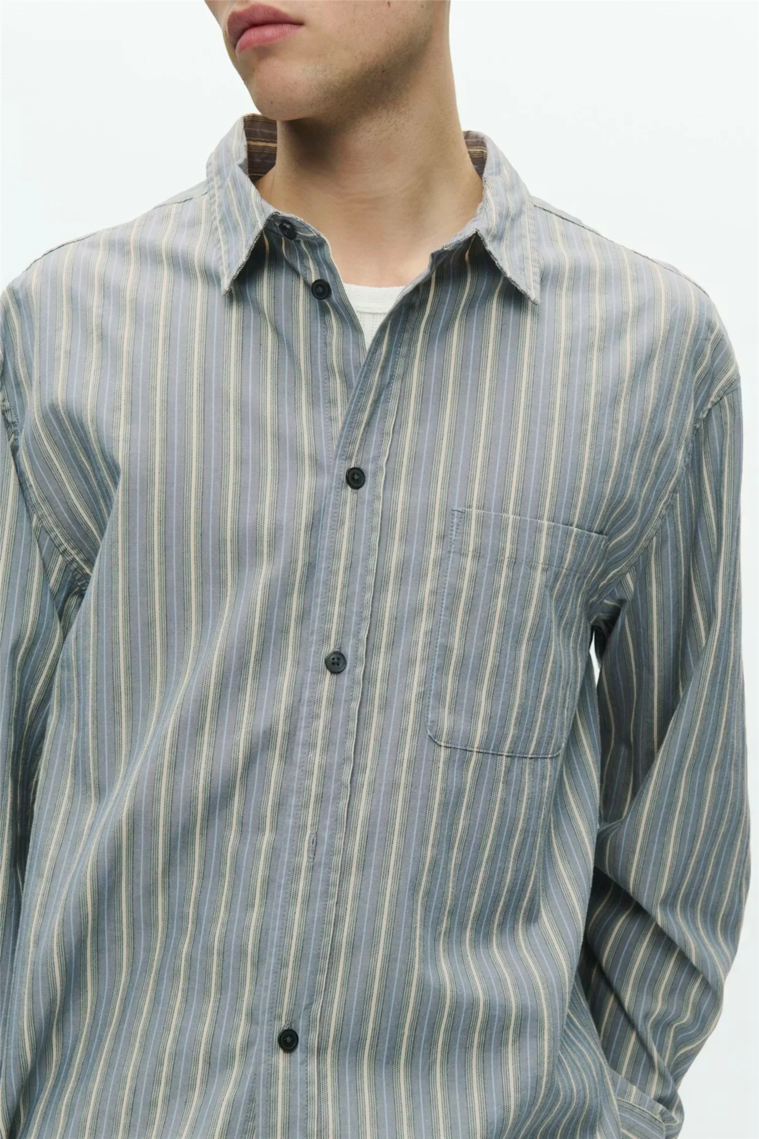 Carter Shirt Vintage Blue Stripe - Image 4