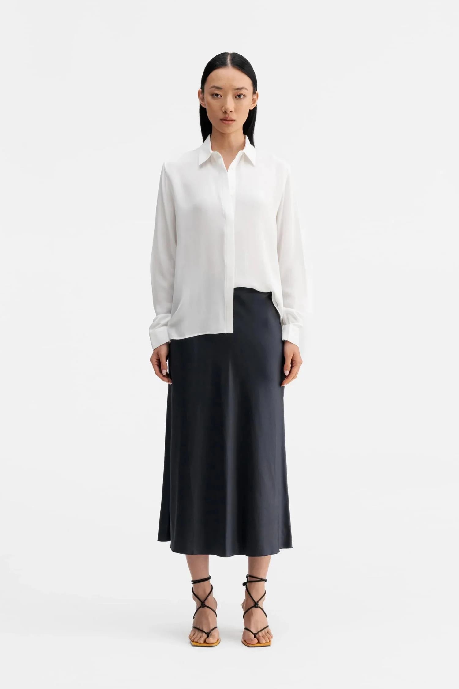 Mia Silk Shirt - White - Image 2