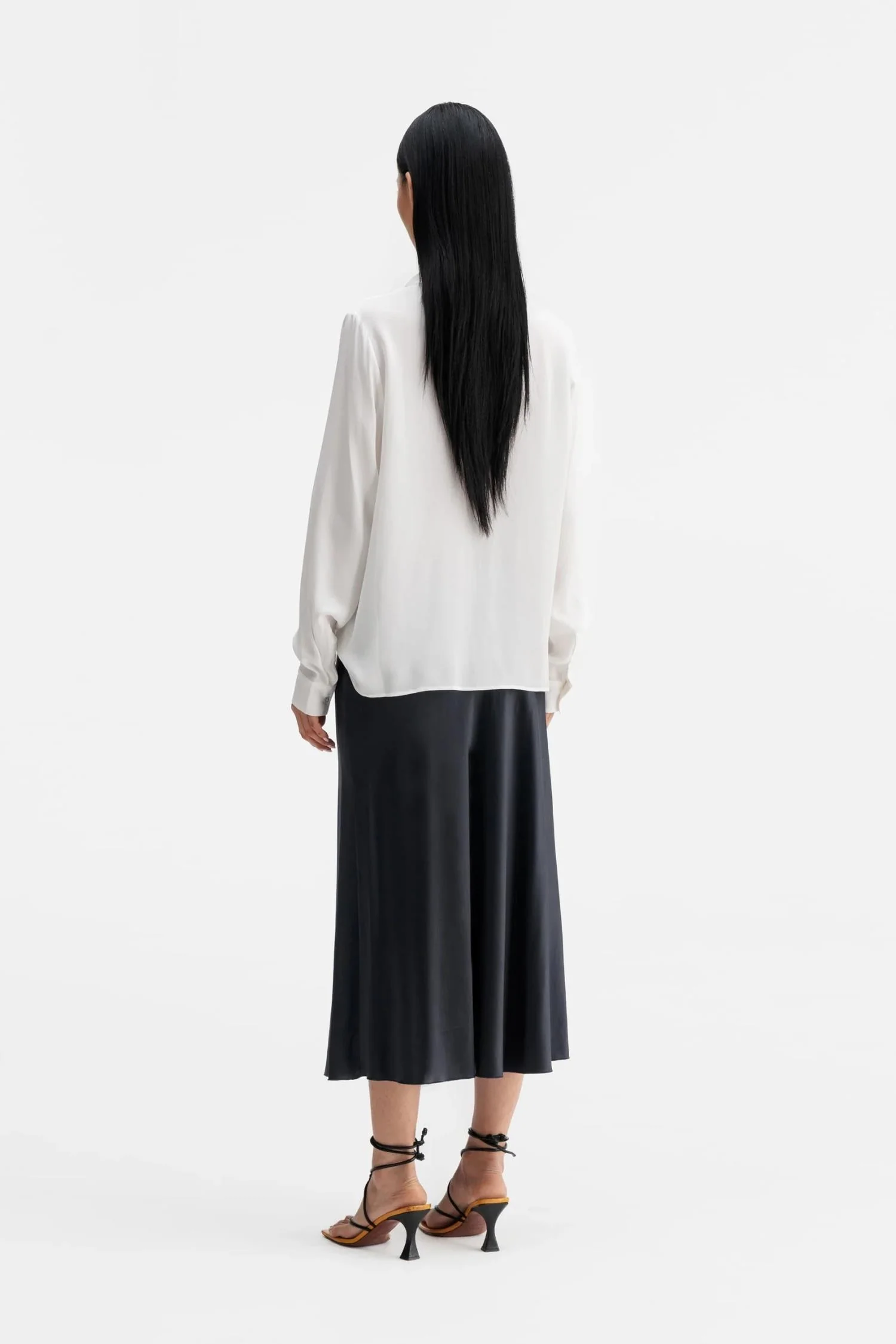 Mia Silk Shirt - White - Image 3