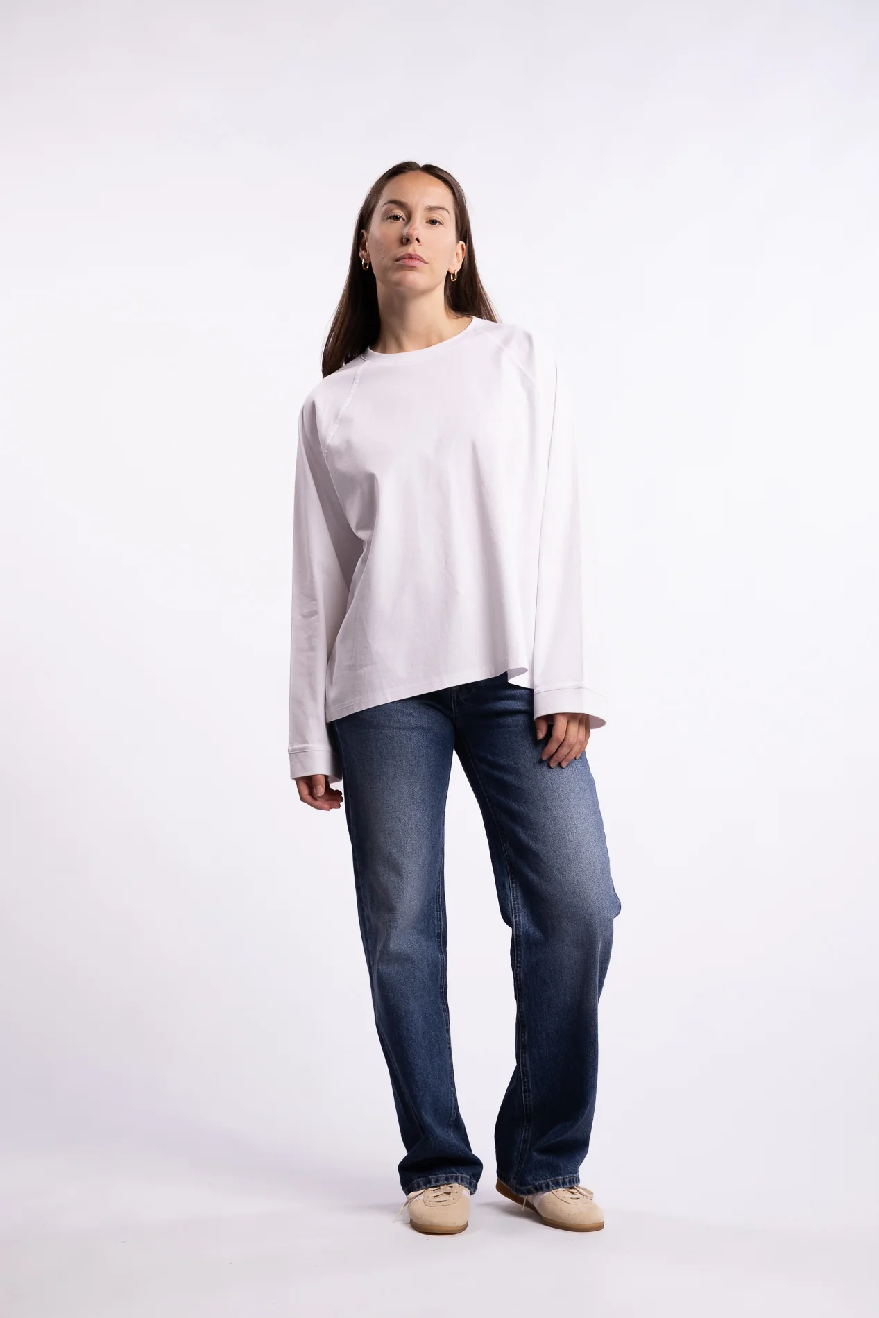 Thelma LS Cotton Tee- White - Image 3
