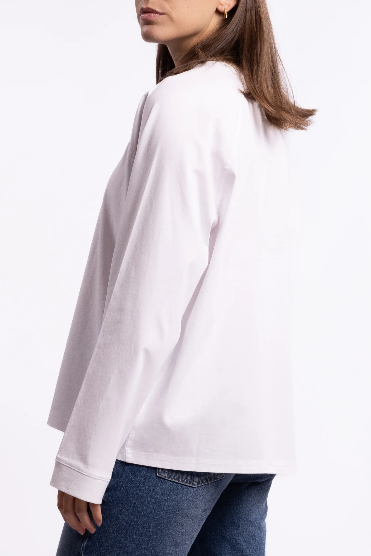 Thelma LS Cotton Tee- White - Image 5