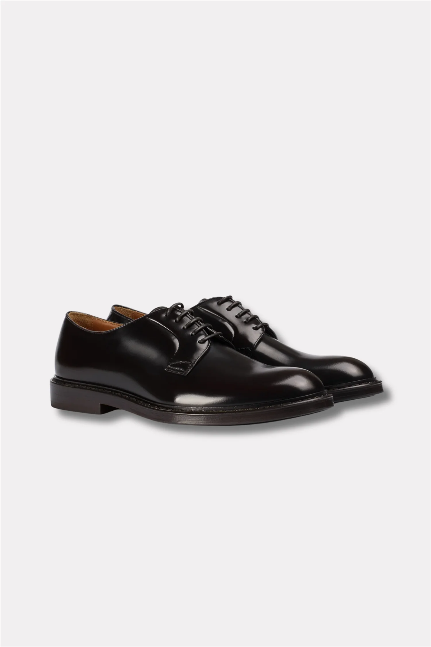 "Ebony" Brown Leather Lace-Up - Image 3