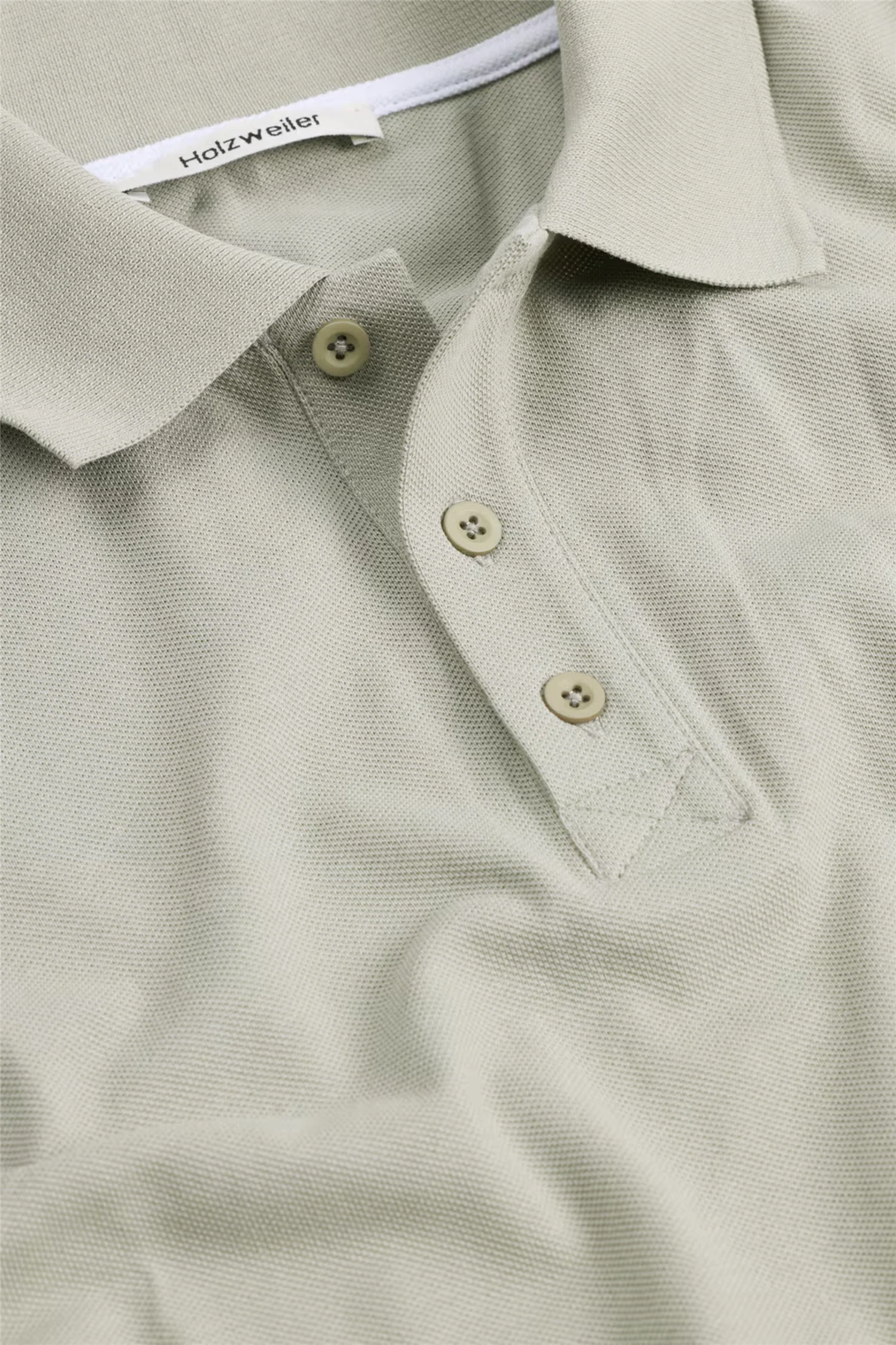 Slim-Fit Pique Polo Shirt Teal - Image 4