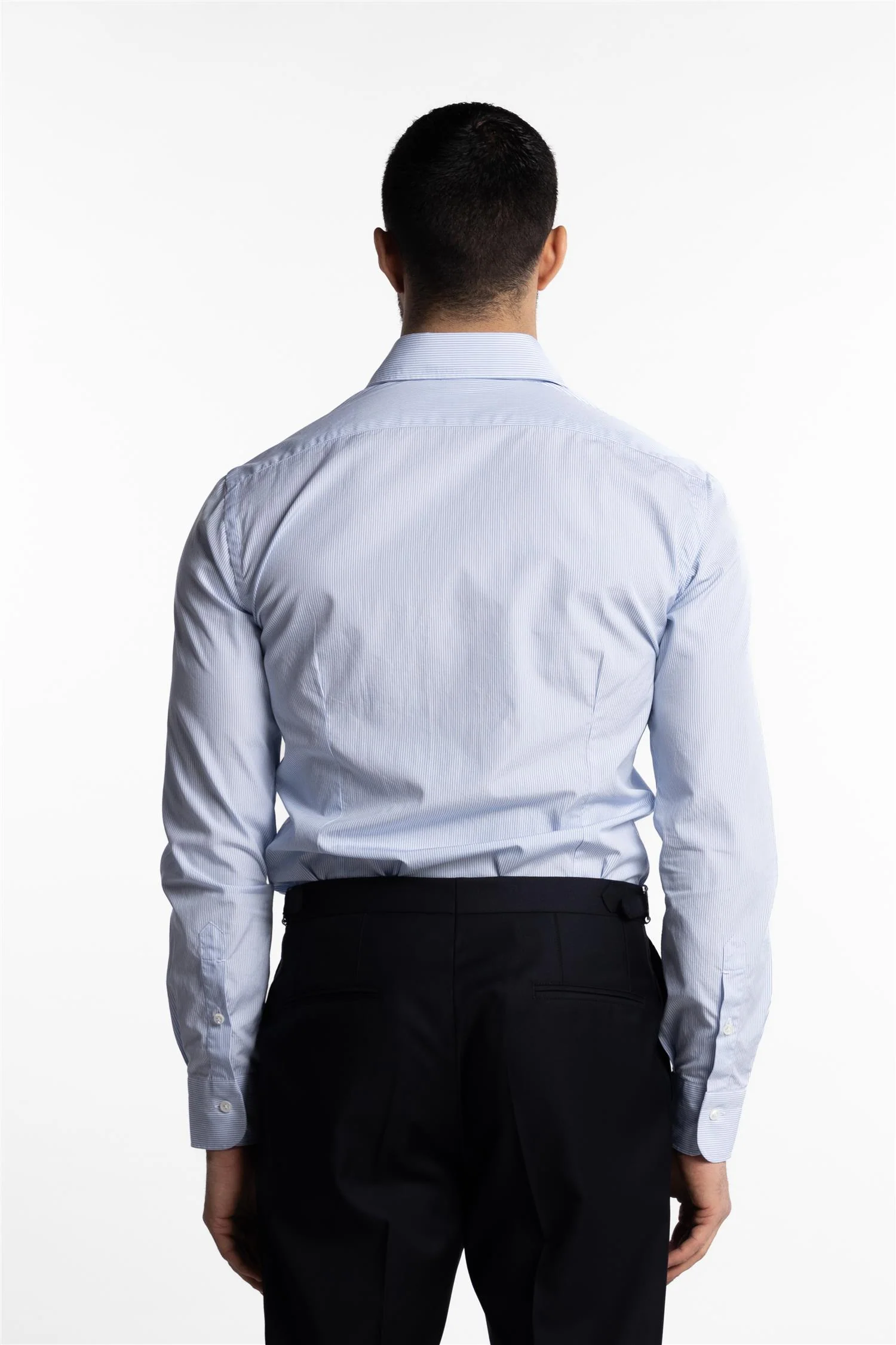 Culto Cotton Shirt Thin light Blue Stripe - Image 3