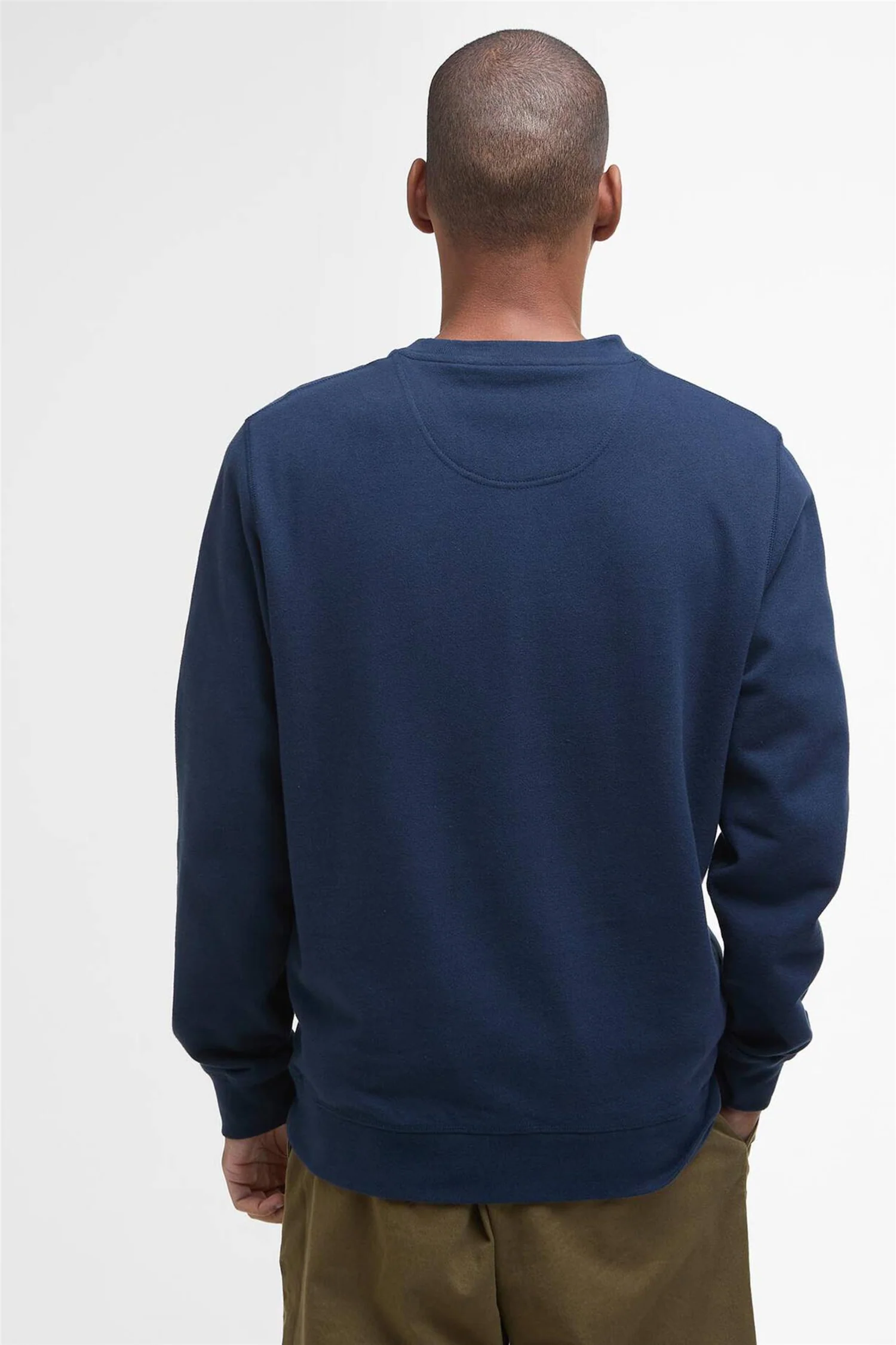 Pique Applique Crew Sweatshirt Navy - Image 4