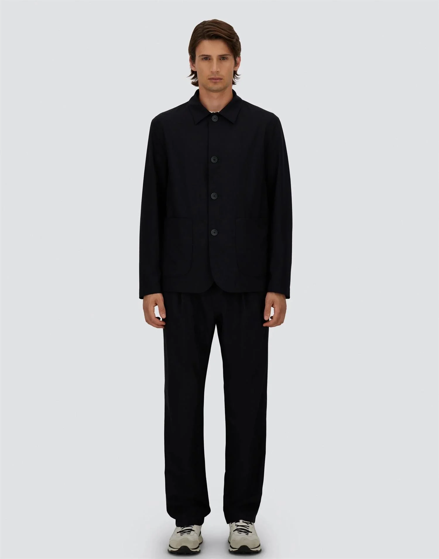 Light Stretch Wool Jacket Navy Blue - Image 2