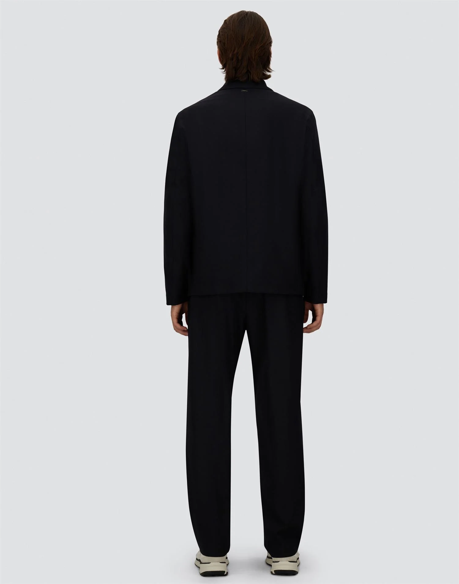 Light Stretch Wool Jacket Navy Blue - Image 3