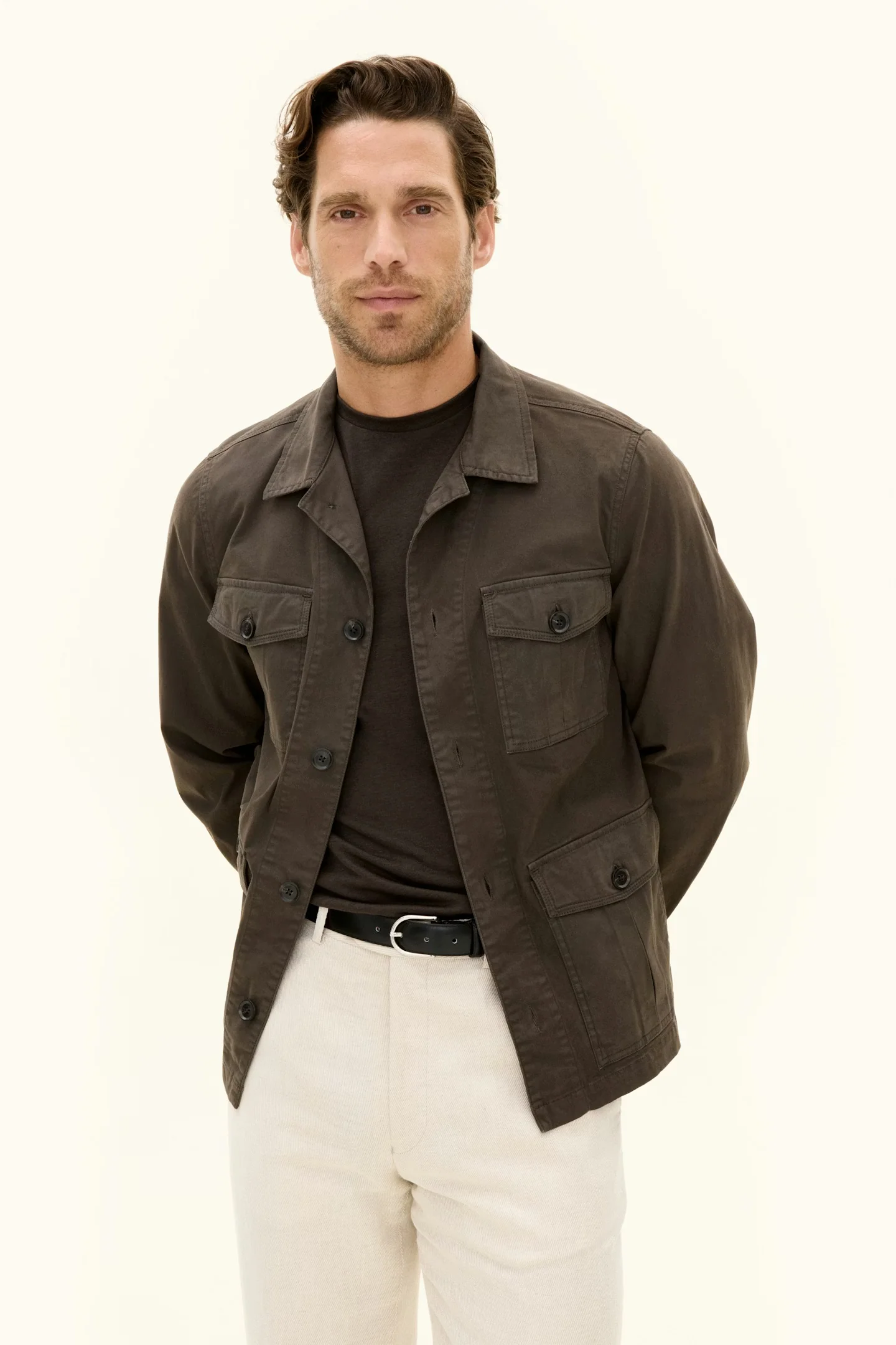 Safari Shirt Jacket Army Green - Image 2