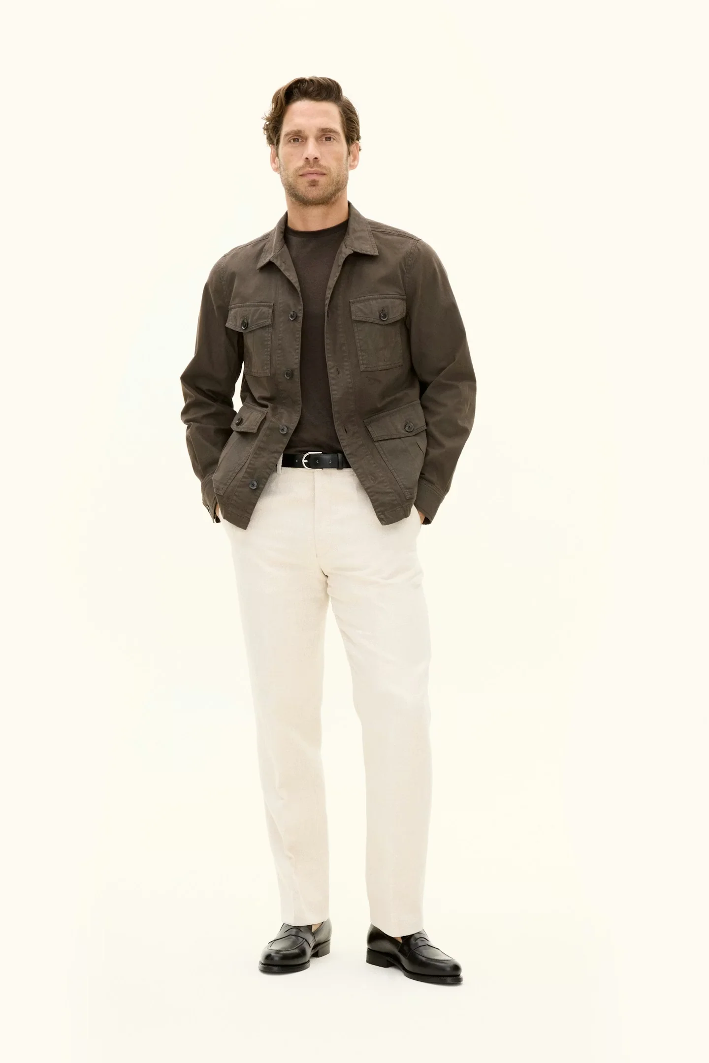 Safari Shirt Jacket Army Green - Image 4