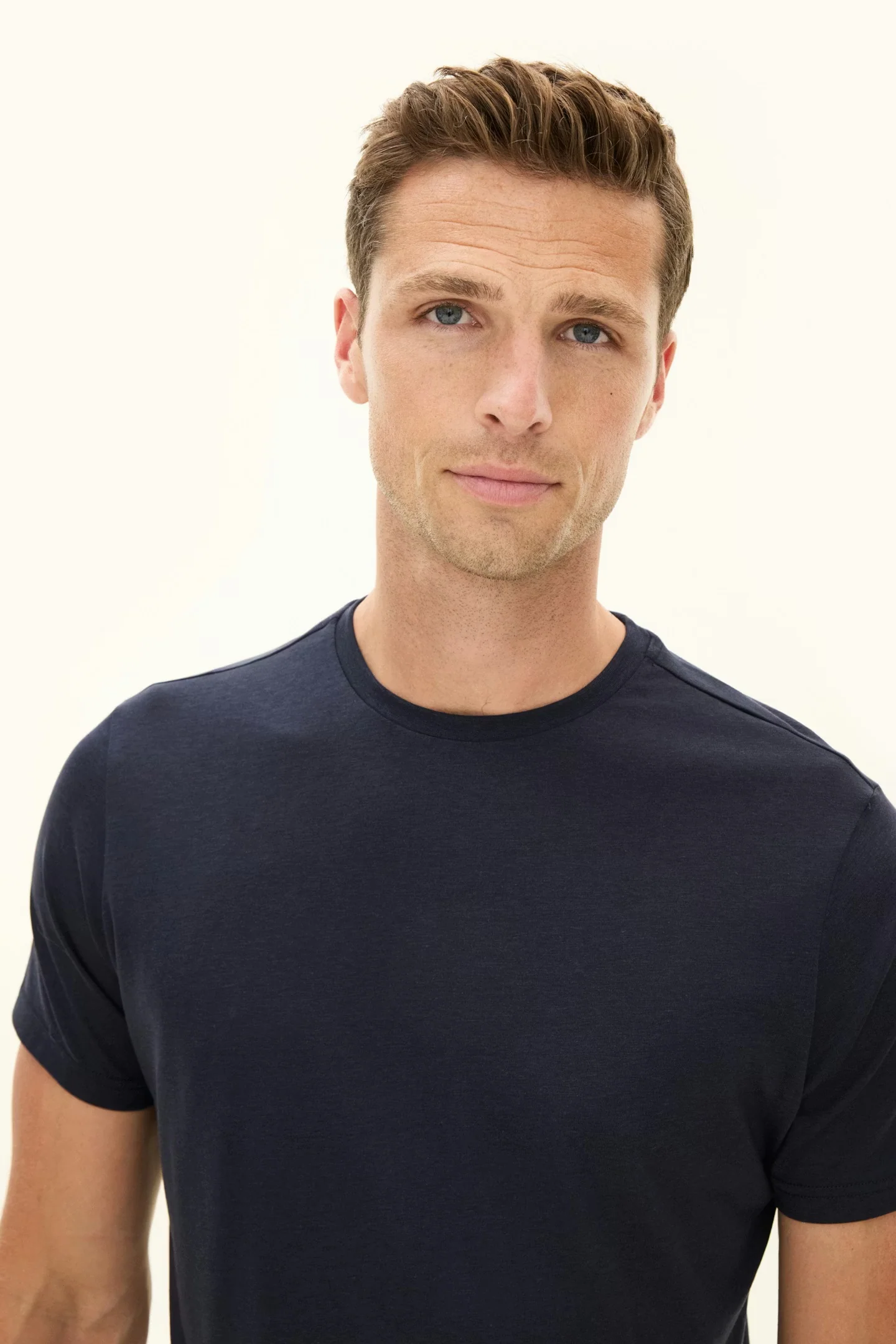 Kim Tencel/Cotton Regular Fit T-shirt Navy Blue - Image 5