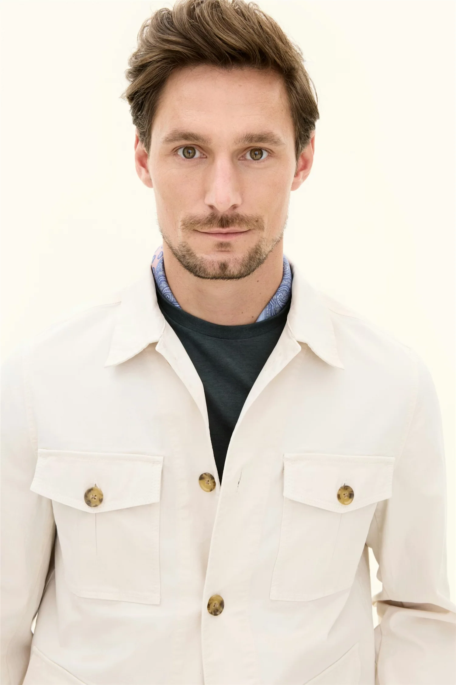 Safari Shirt Jacket Creme White - Image 10