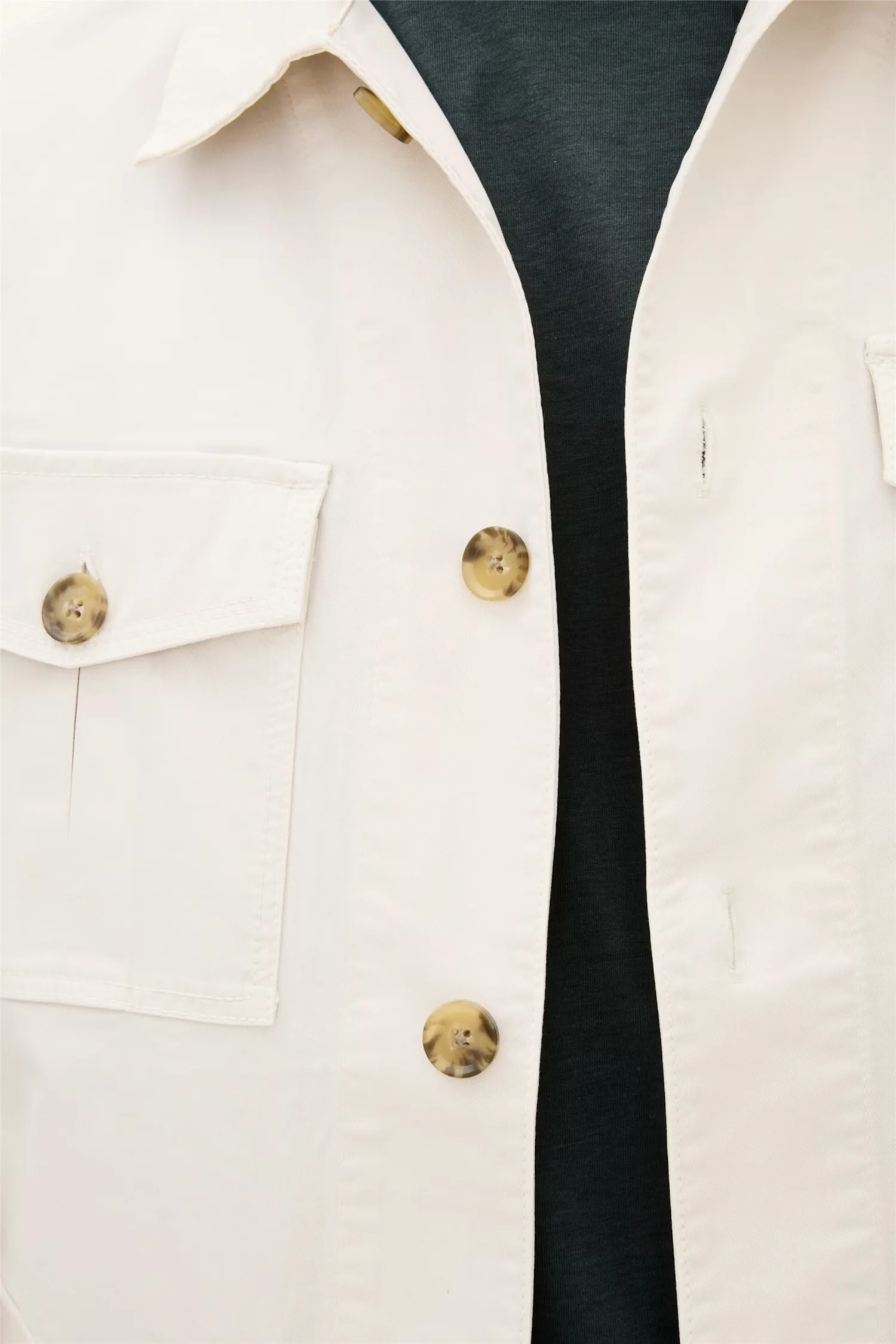 Safari Shirt Jacket Creme White - Image 8